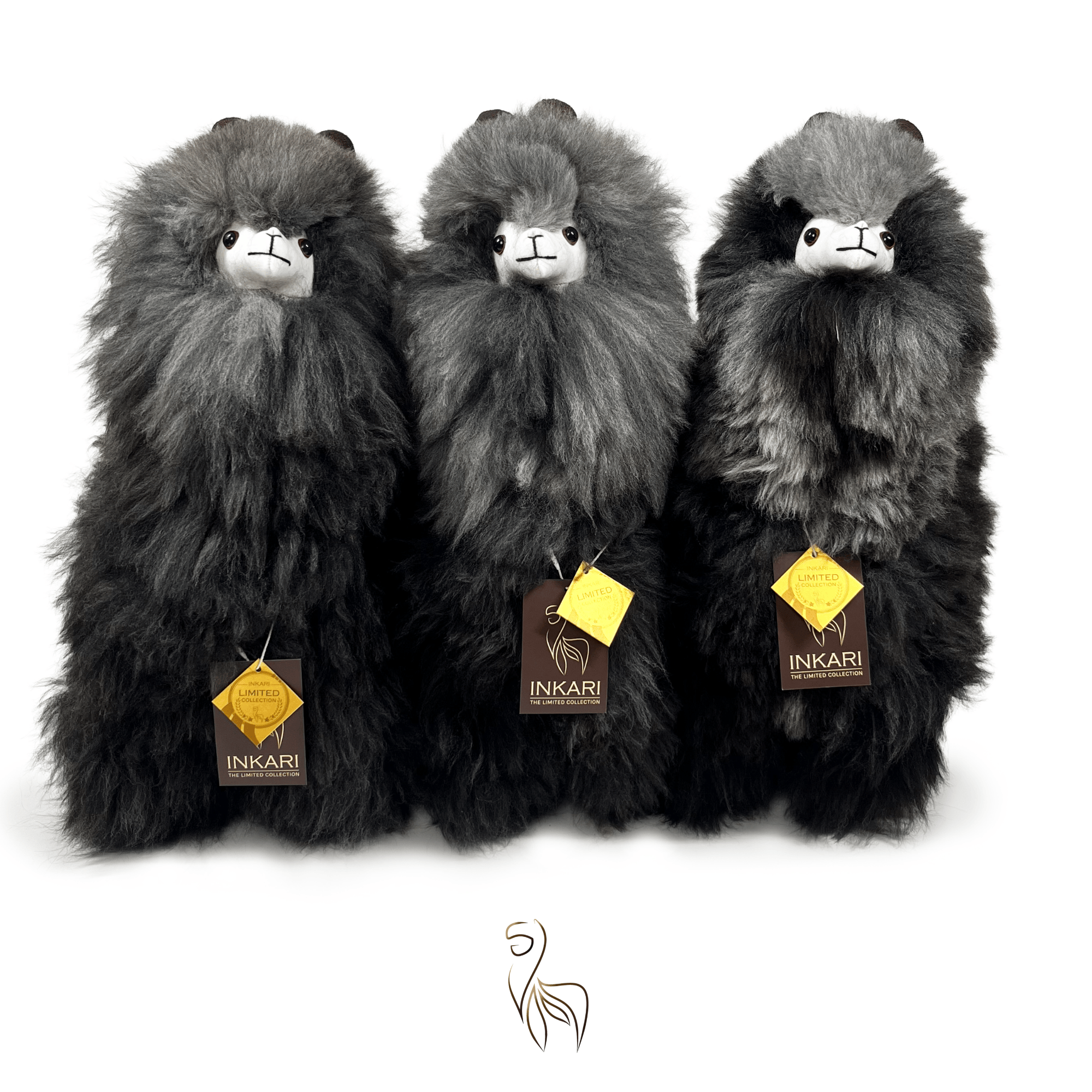 Limited Edition - Dark Wolf - Large - Alpaca Stuffed Animal