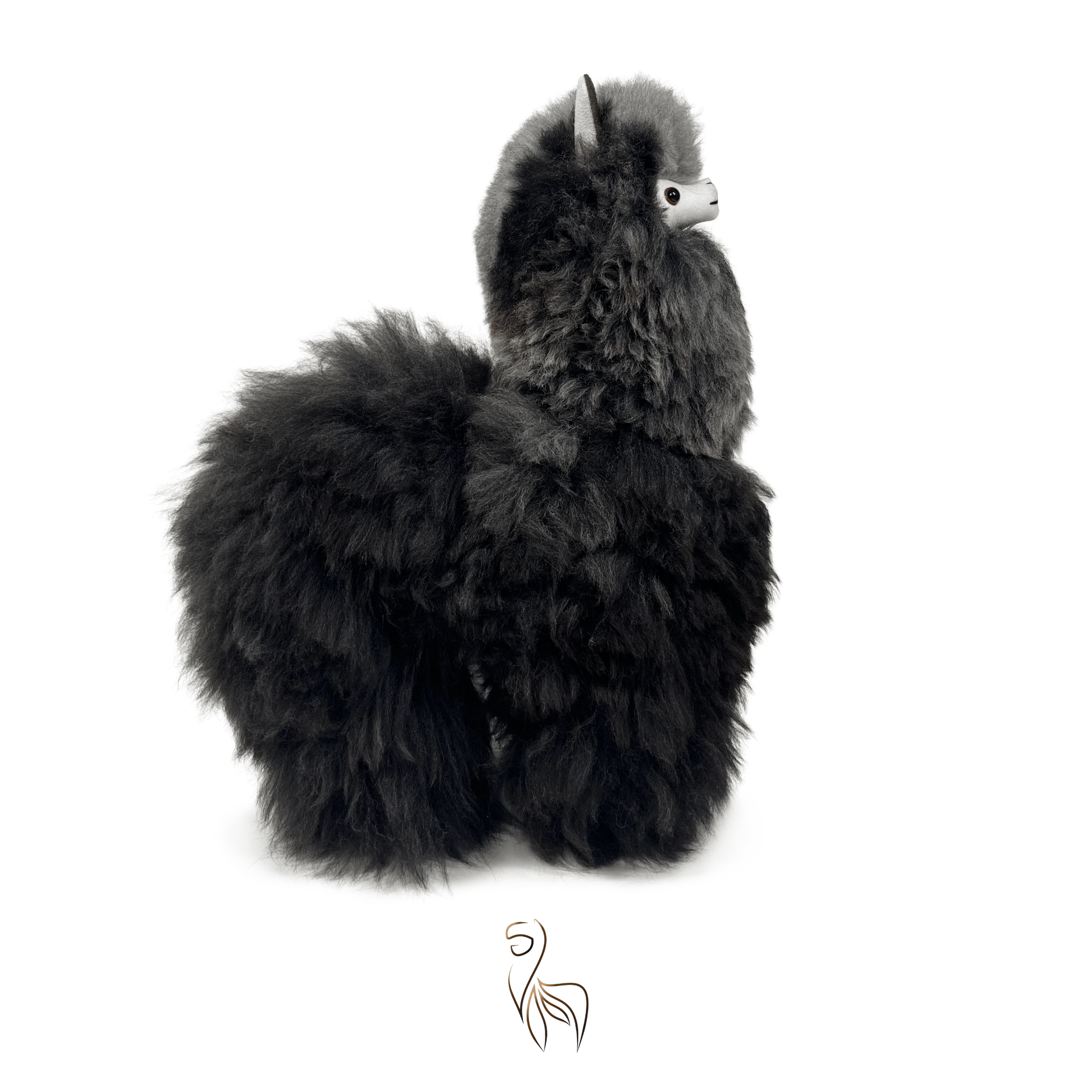Limited Edition - Dark Wolf - Large - Alpaca Stuffed Animal