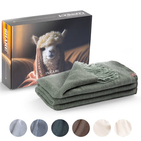 Alpaca Wool Blanket - Fishbone