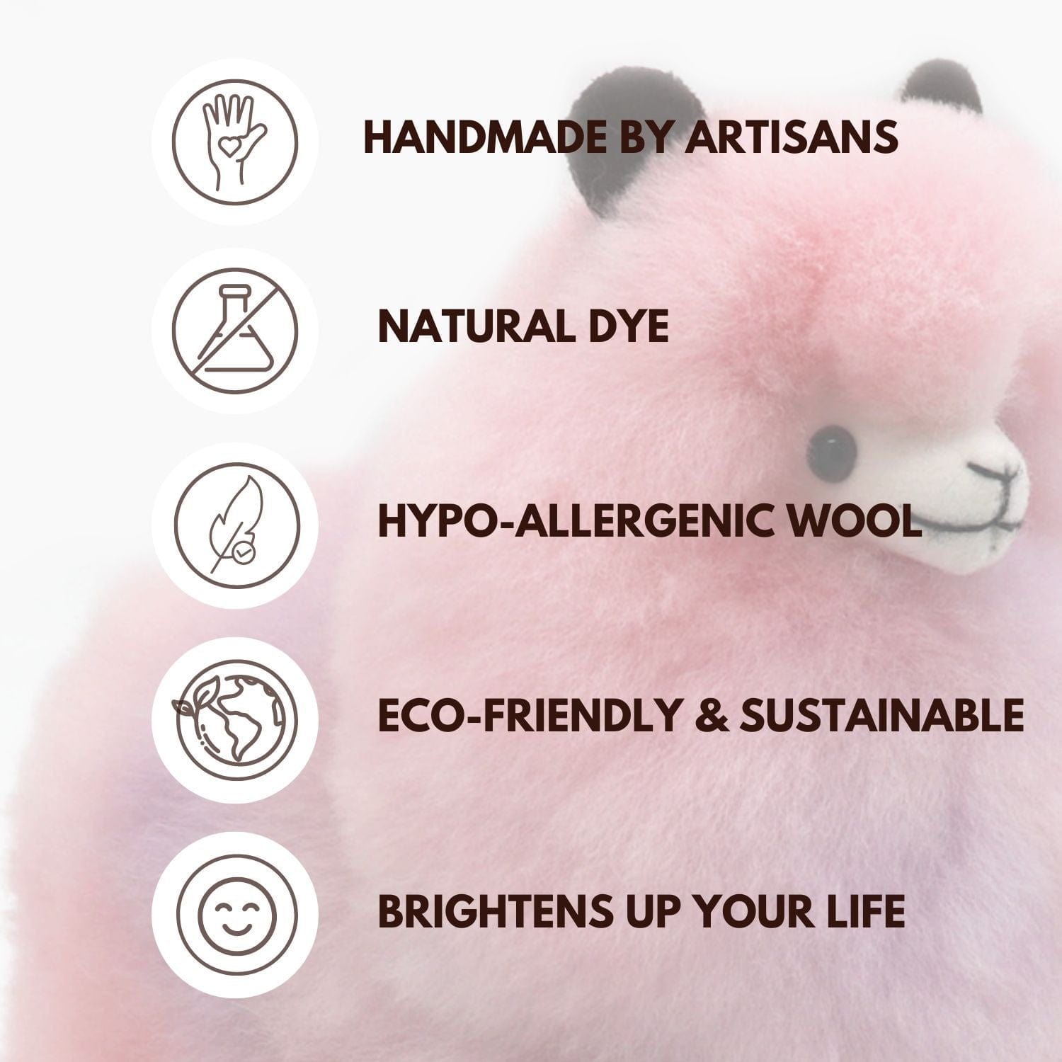 Naturals - Obsidian - Alpaca Stuffed Animal (USA)