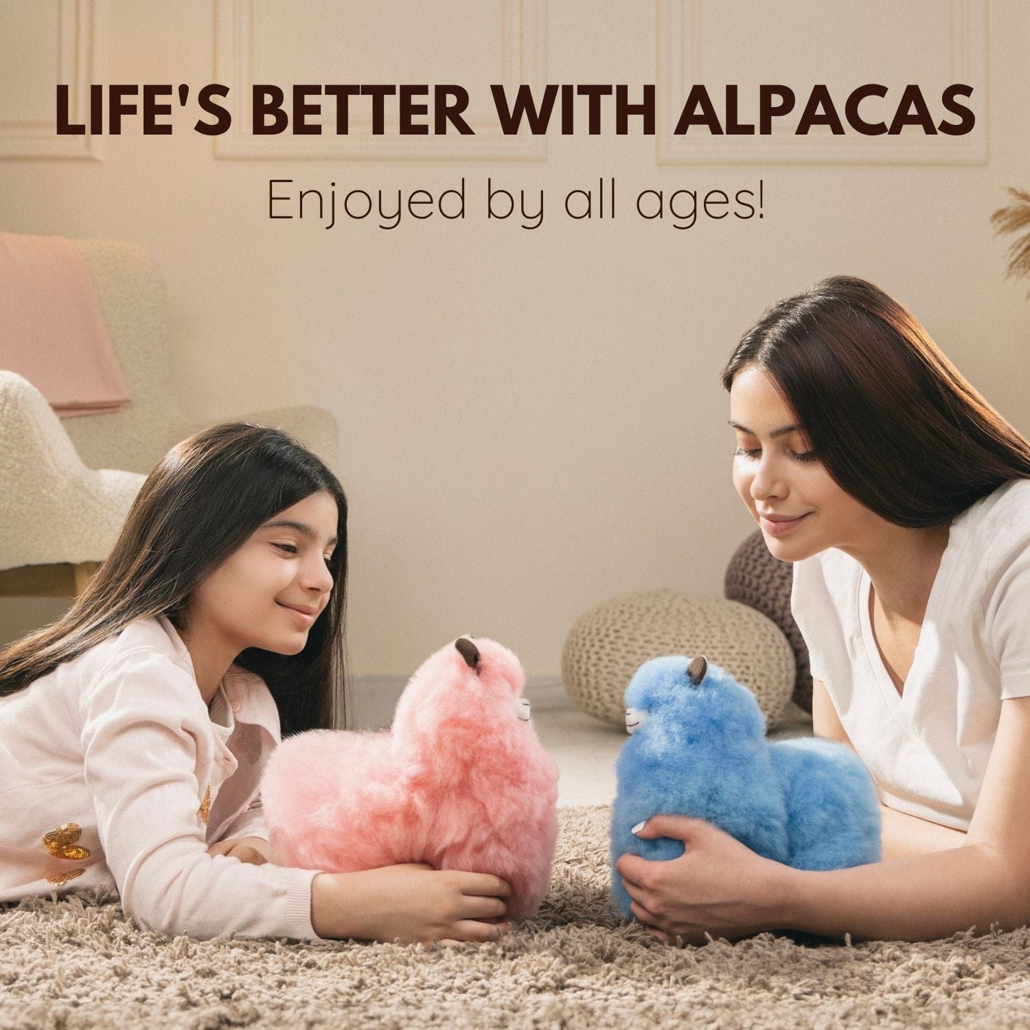Naturals - Chocolate - Large Alpaca Stuffed Animal