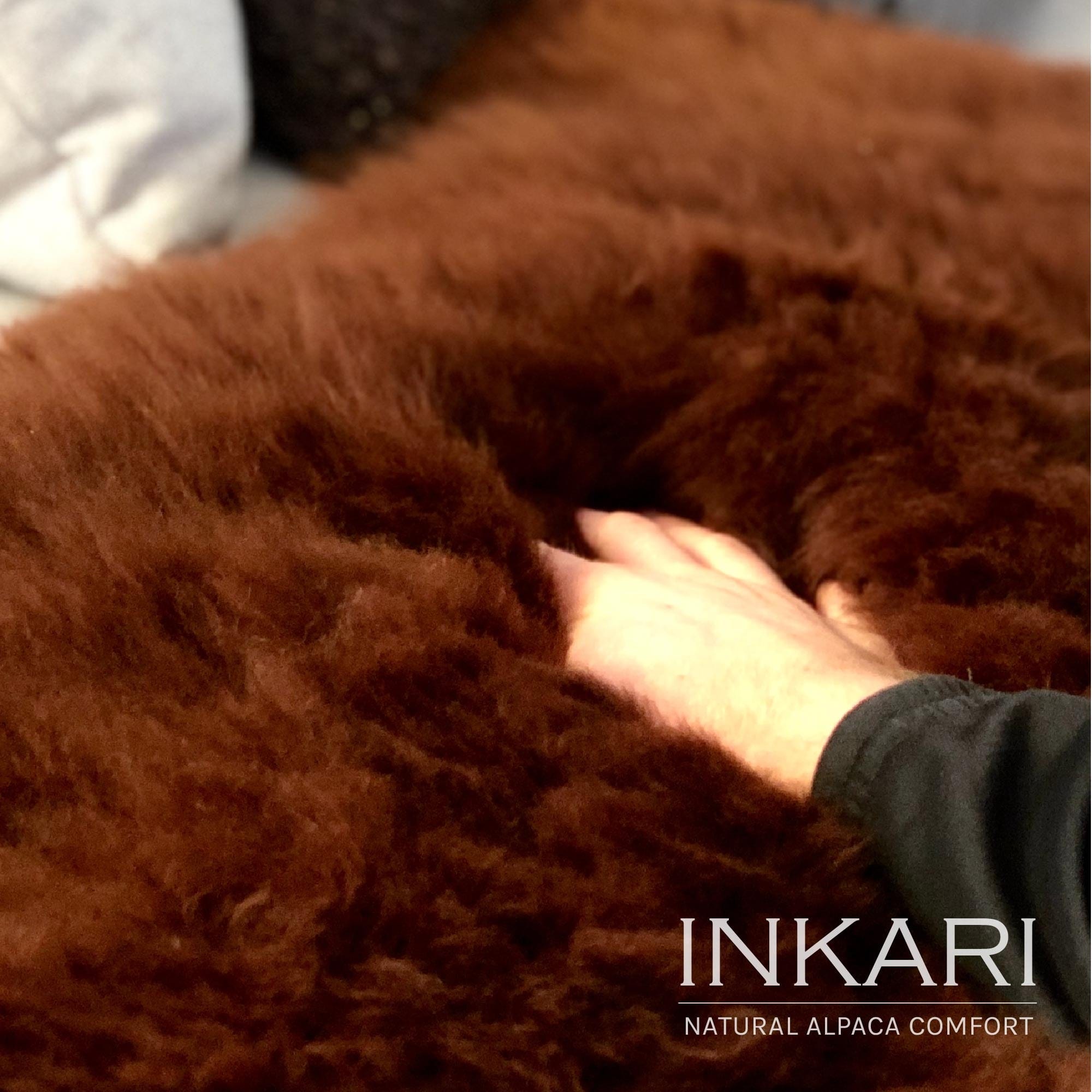 Reina - Handmade Alpaca Rug - Chocolate - alpaca wool - alpaca products & gifts - handmade - fairtrade gifts - by Inkari