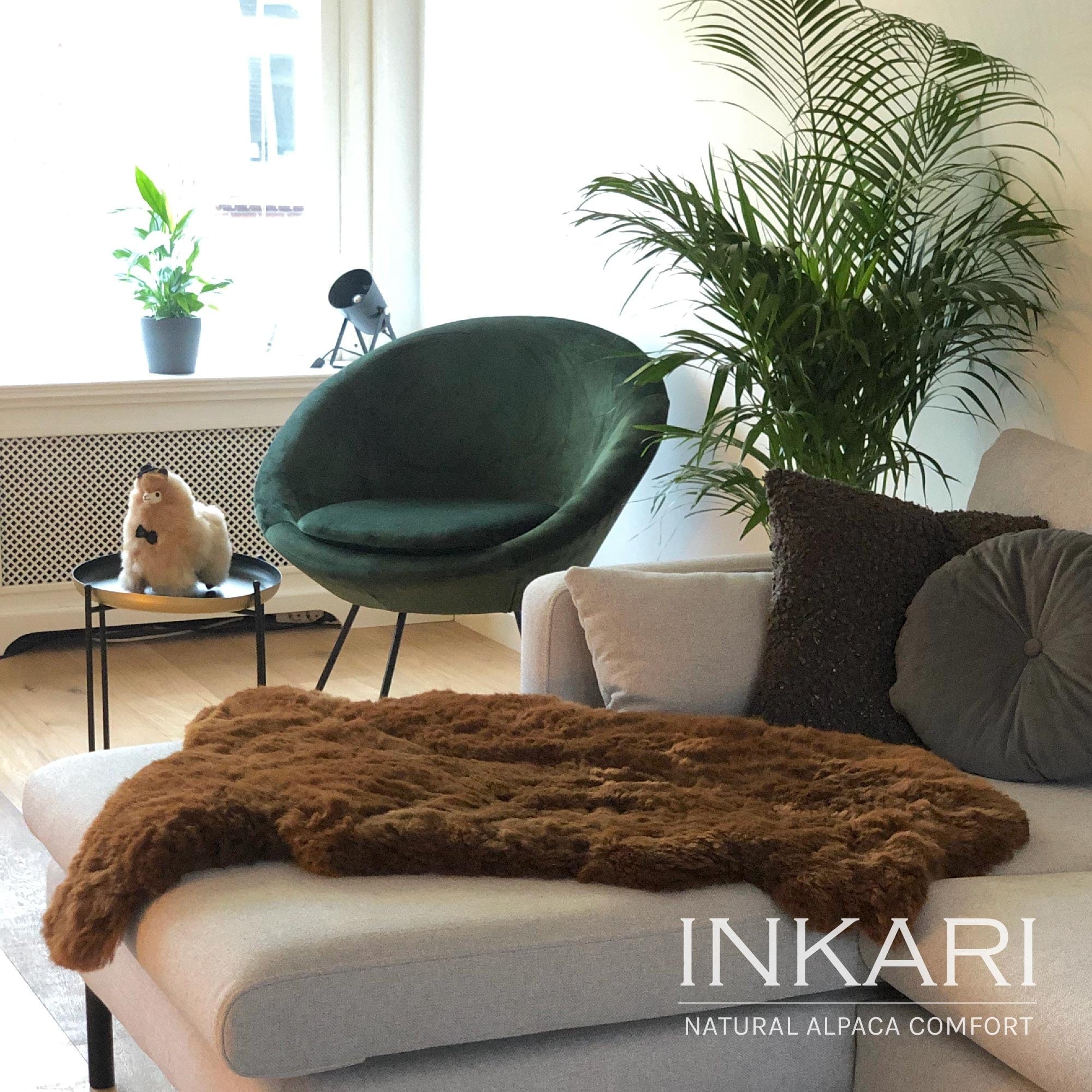 Reina - Handmade Alpaca Rug - Chocolate - alpaca wool - alpaca products & gifts - handmade - fairtrade gifts - by Inkari