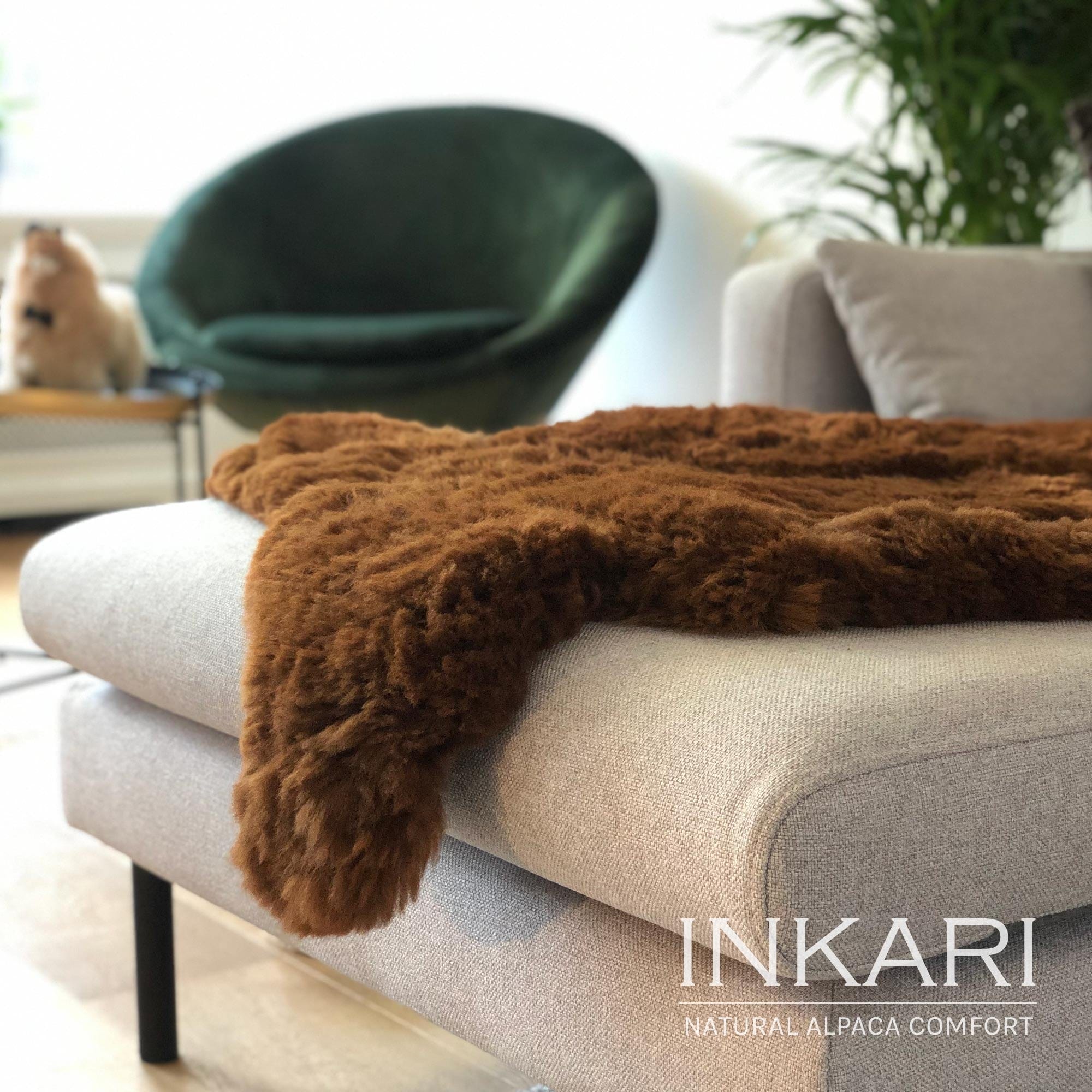 Reina - Handmade Alpaca Rug - Walnut - alpaca wool - alpaca products & gifts - handmade - fairtrade gifts - by Inkari