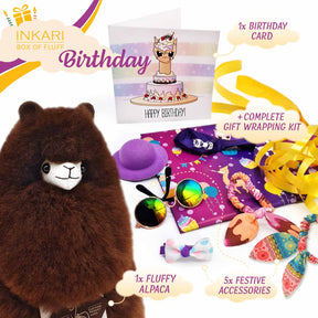 Box of Fluff - Birthday - Small Alpaca Toy