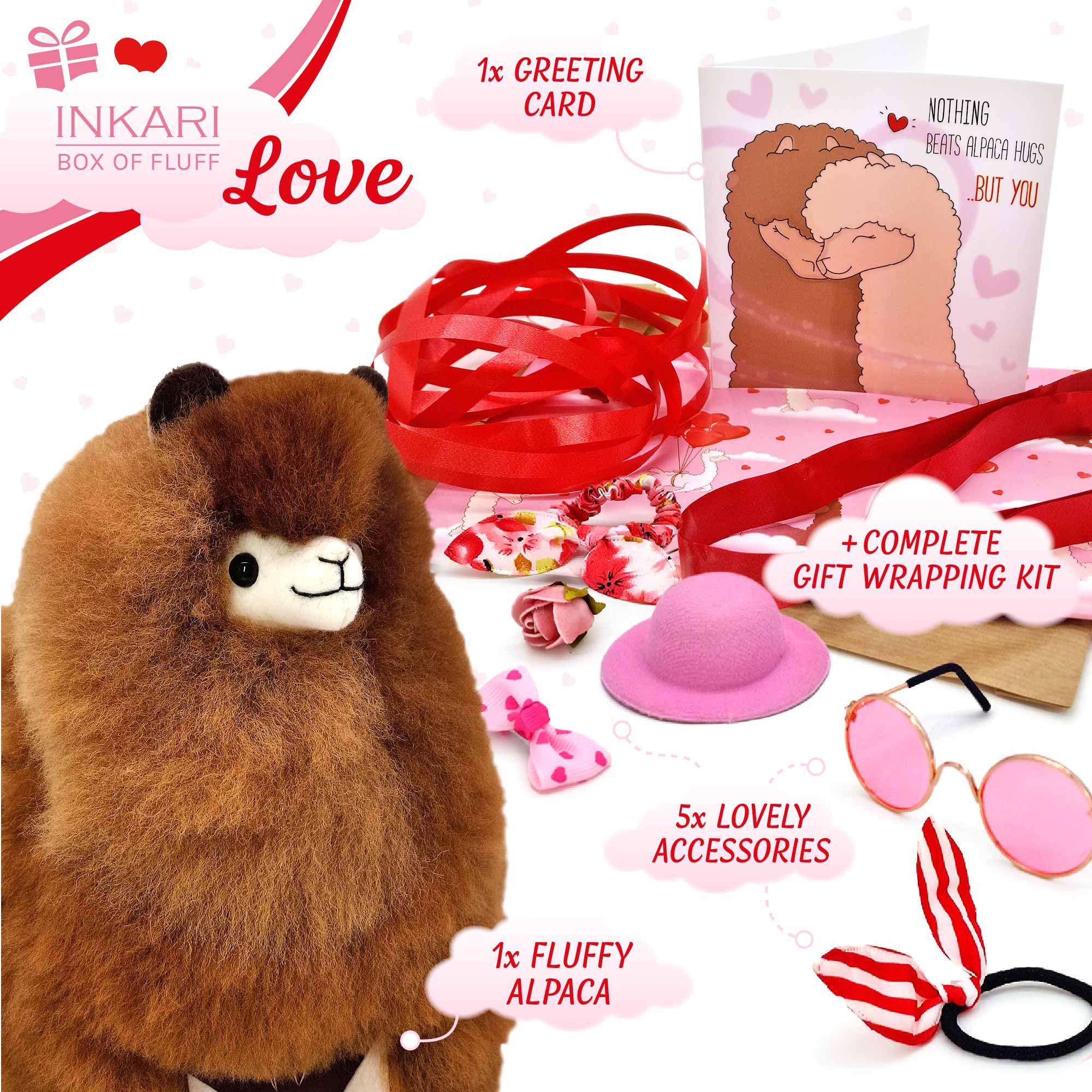 Box of Fluff - Love - Small Alpaca Toy