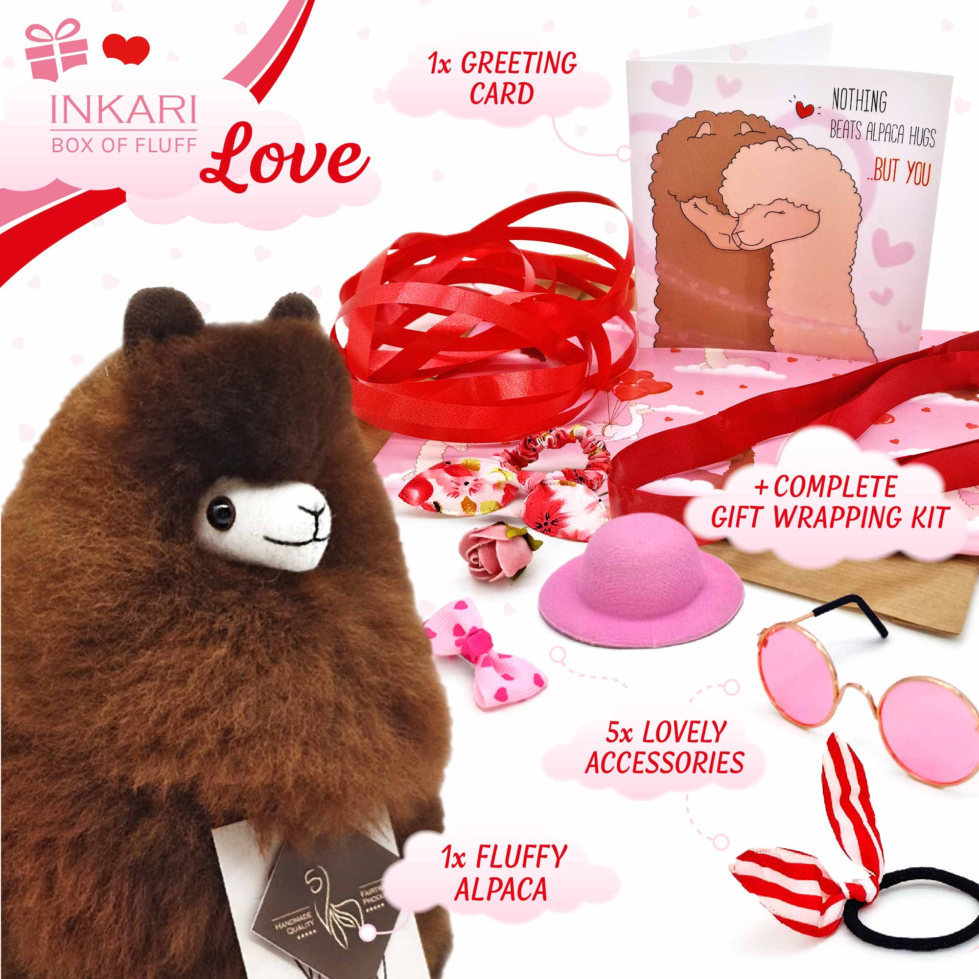 Box of Fluff - Love - Small Alpaca Toy