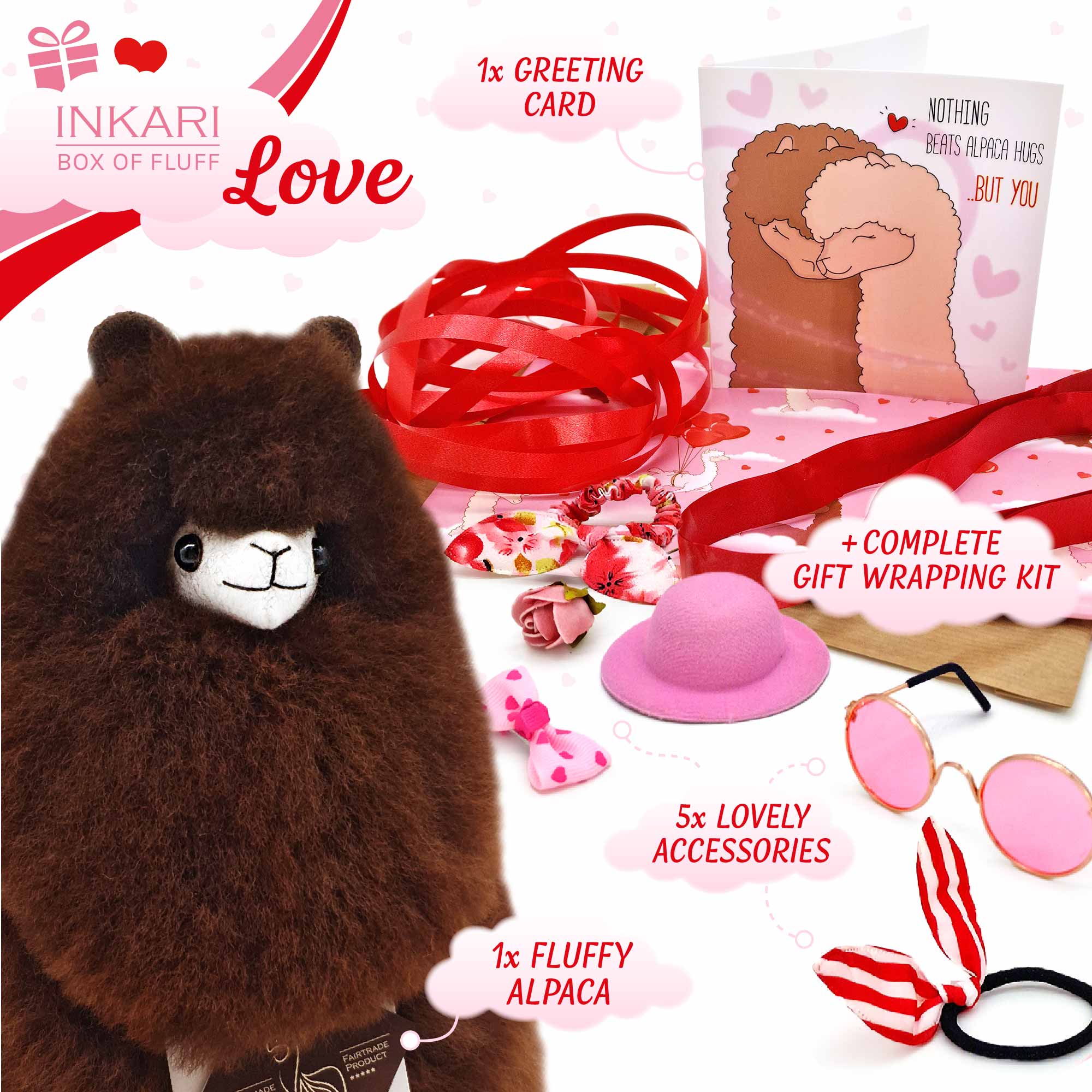 Box of Fluff - Love - Small Alpaca Toy