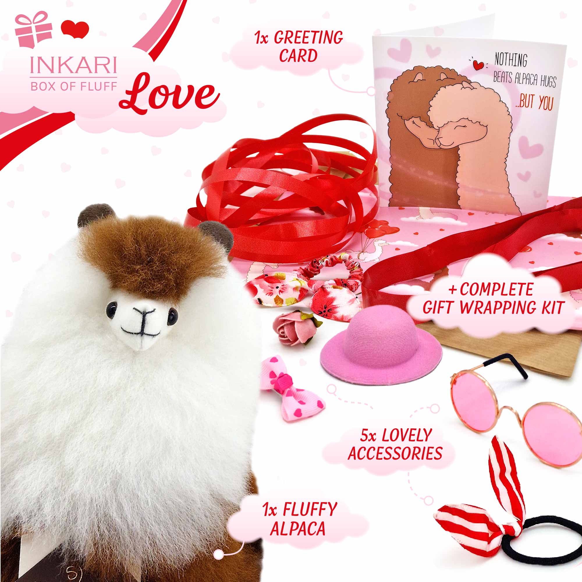 Box of Fluff - Love - Small Alpaca Toy