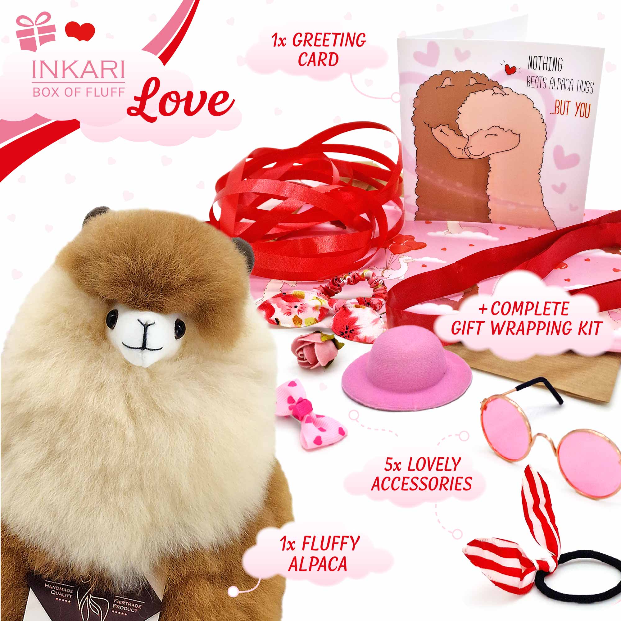 Box of Fluff - Love - Small Alpaca Toy