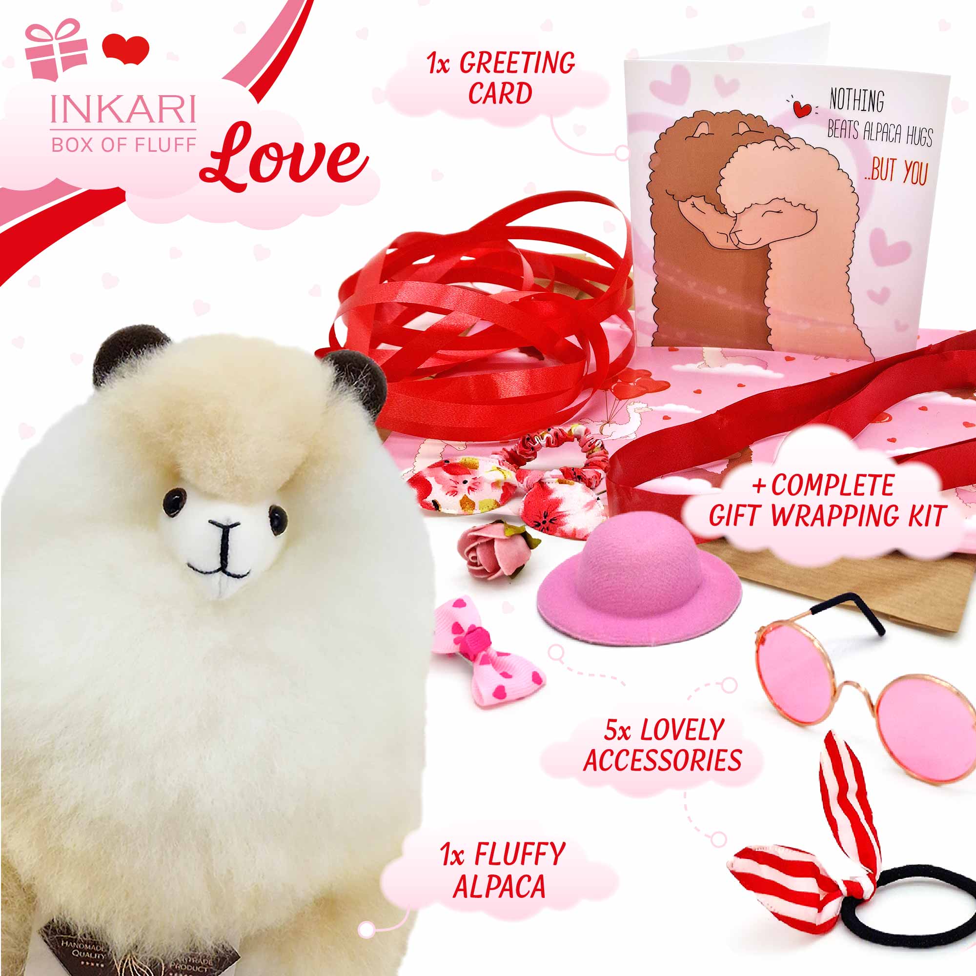Box of Fluff - Love - Small Alpaca Toy