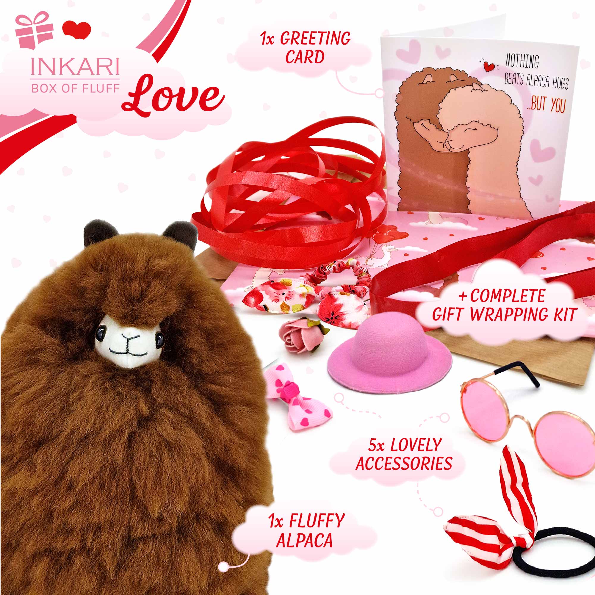 Box of Fluff - Love - Small Alpaca Toy