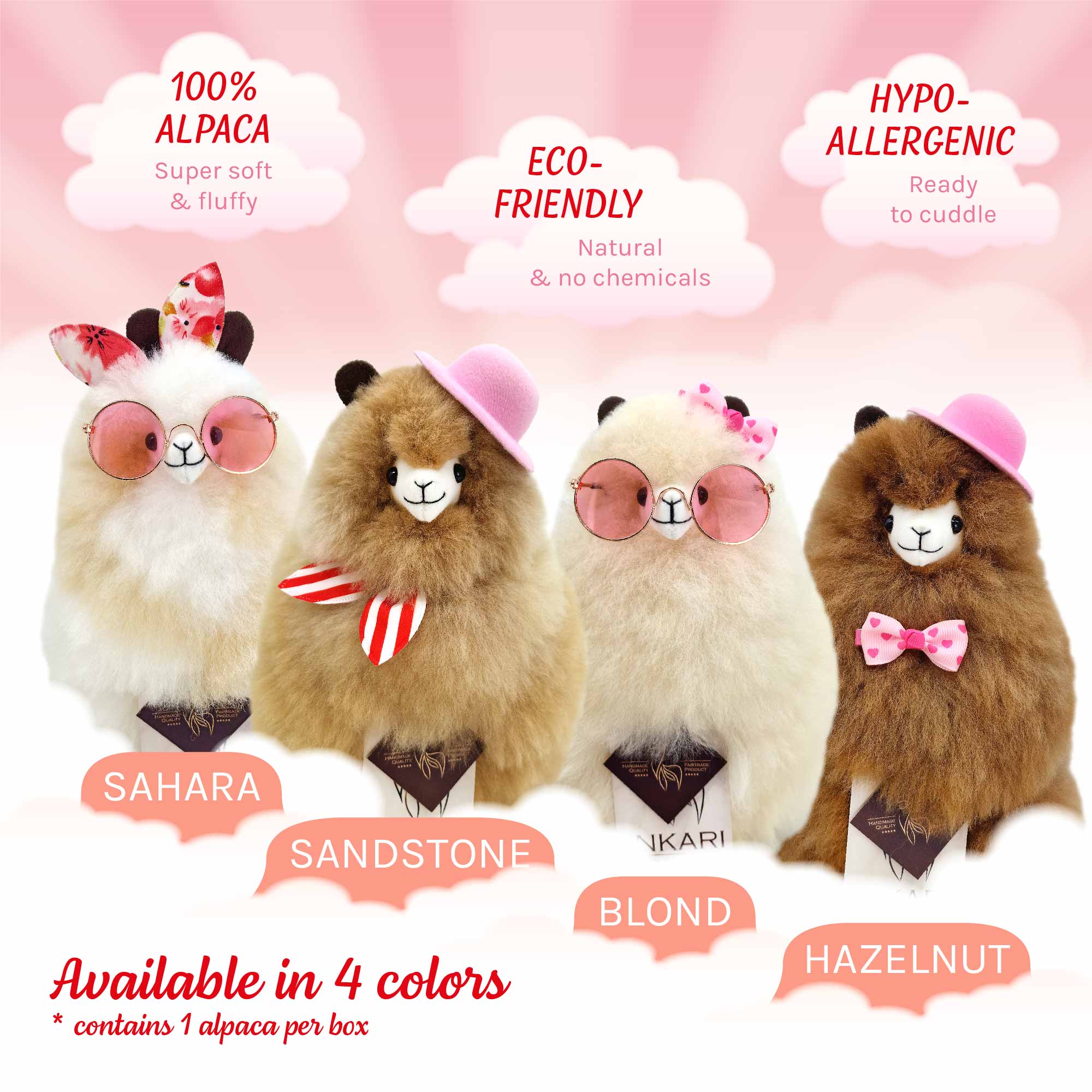 Box of Fluff - Love - Small Alpaca Toy
