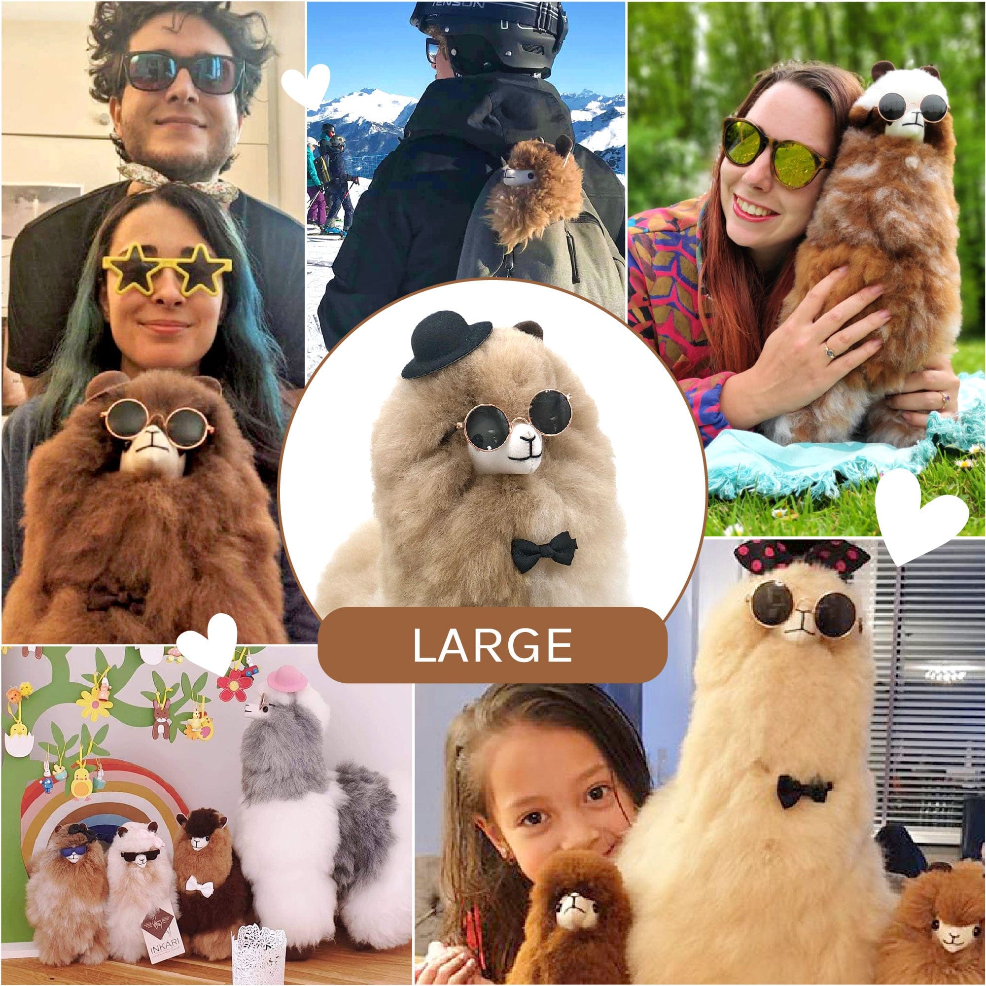 ❤ Limited Edition Alpaca Toy ❤ Stuffed Animal ❤ Cinnamon Zebra - Stuffed Animal - alpaca gift - hypoallergenic - inkari.