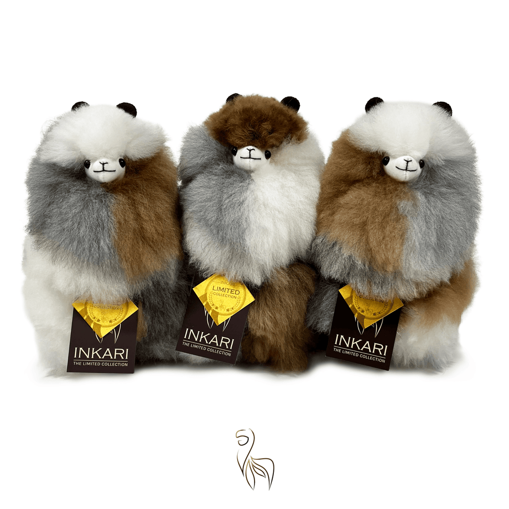 Inkari Inkari Alpaca Stuffed Animals - Limited Edition Grey Calico
