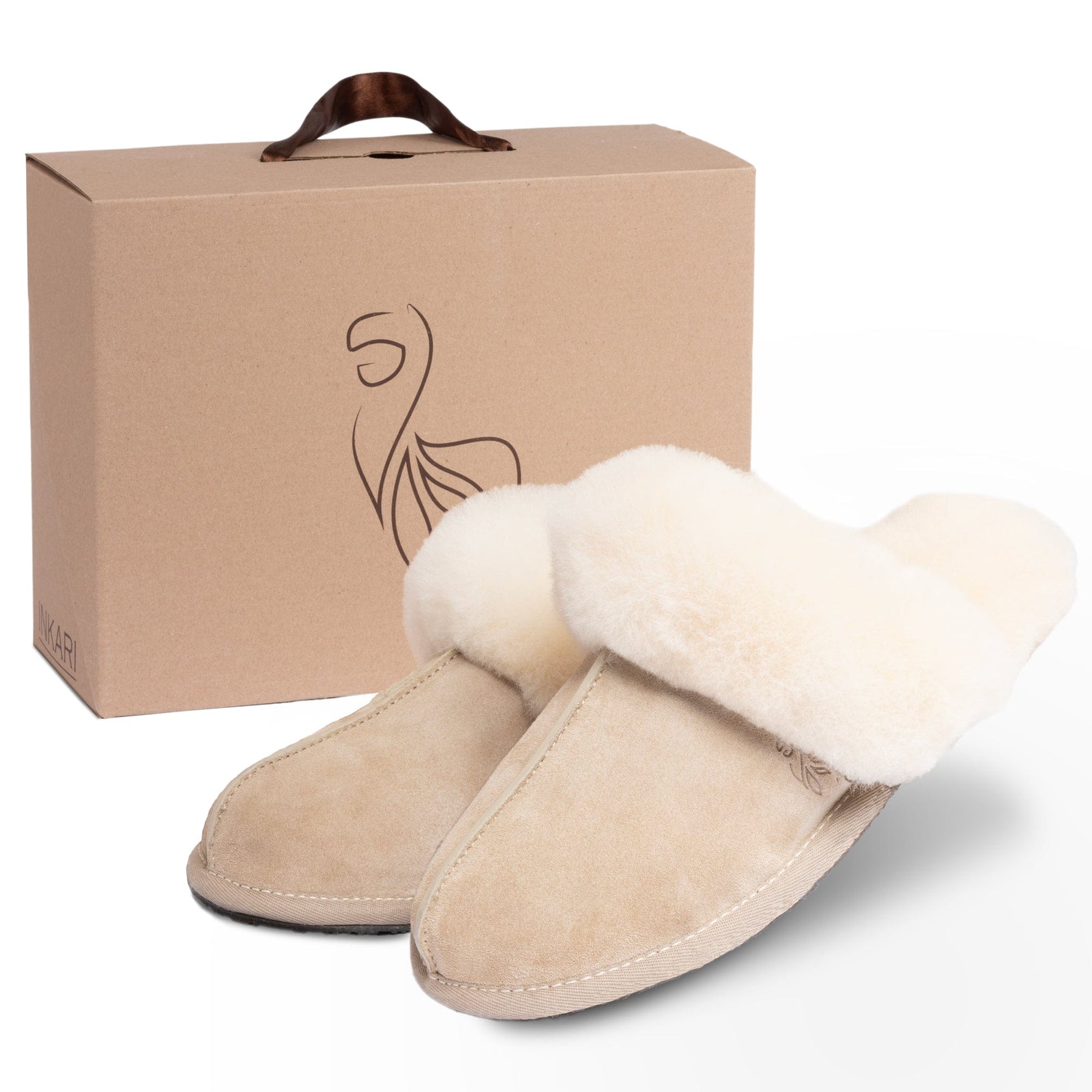 Alpaca Fur Comfort Slippers - Full Foot/Reversible