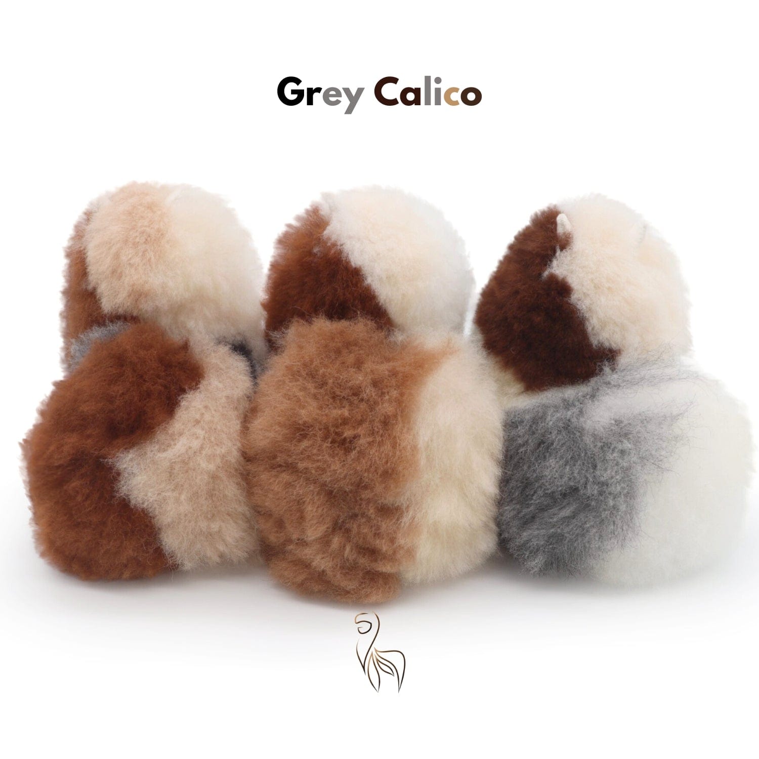 Grey Calico - Mini Alpaca Toy (15cm) - Limited Edition