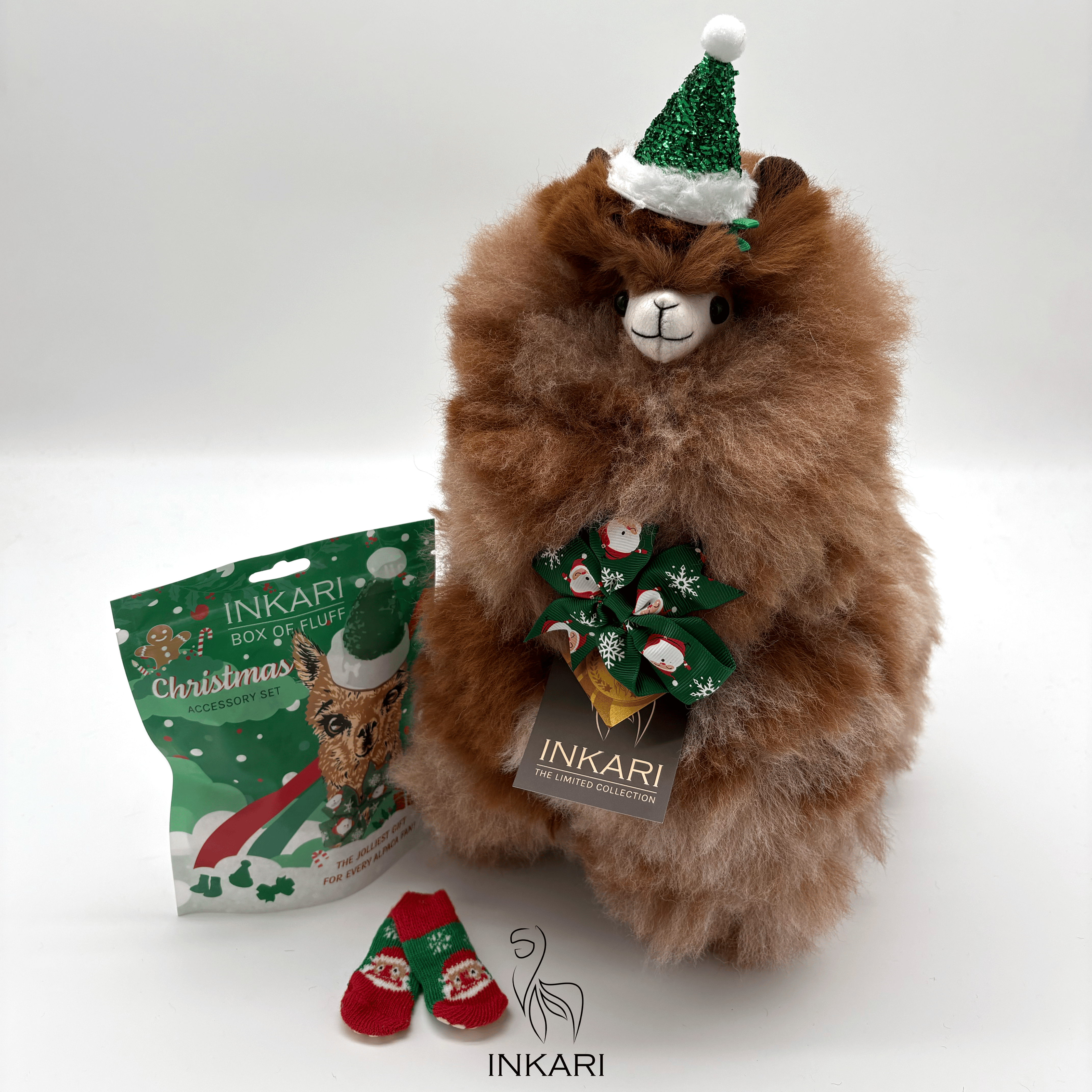 Christmas Accessory Set - Green Holly