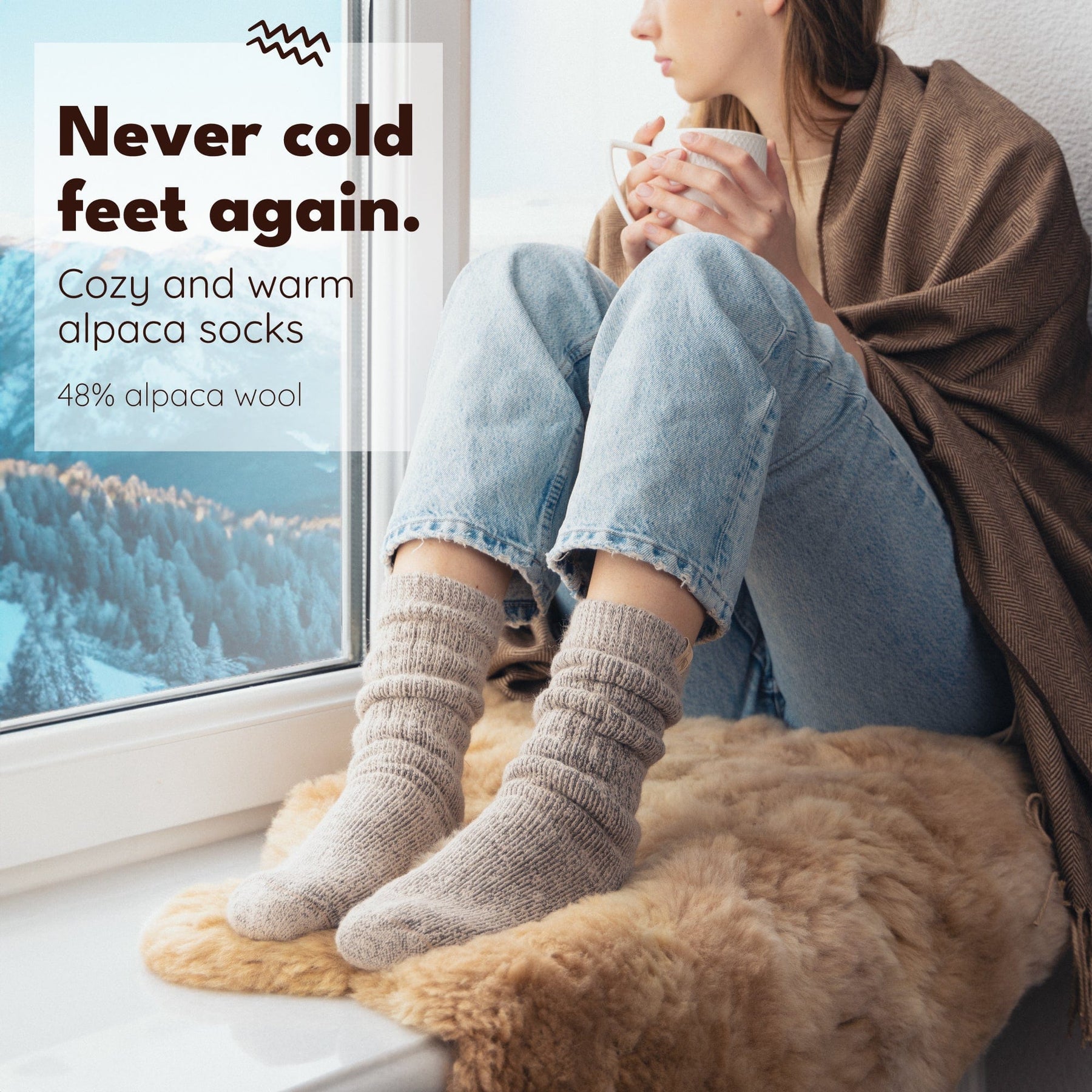 Alpaca Socks for Men & Women; Ultra Thermal Socks of alpaca wool –  Invisible World US
