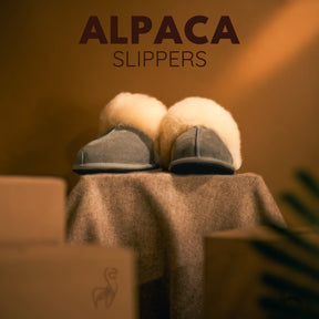 Silver - Alpaca Wool Slippers