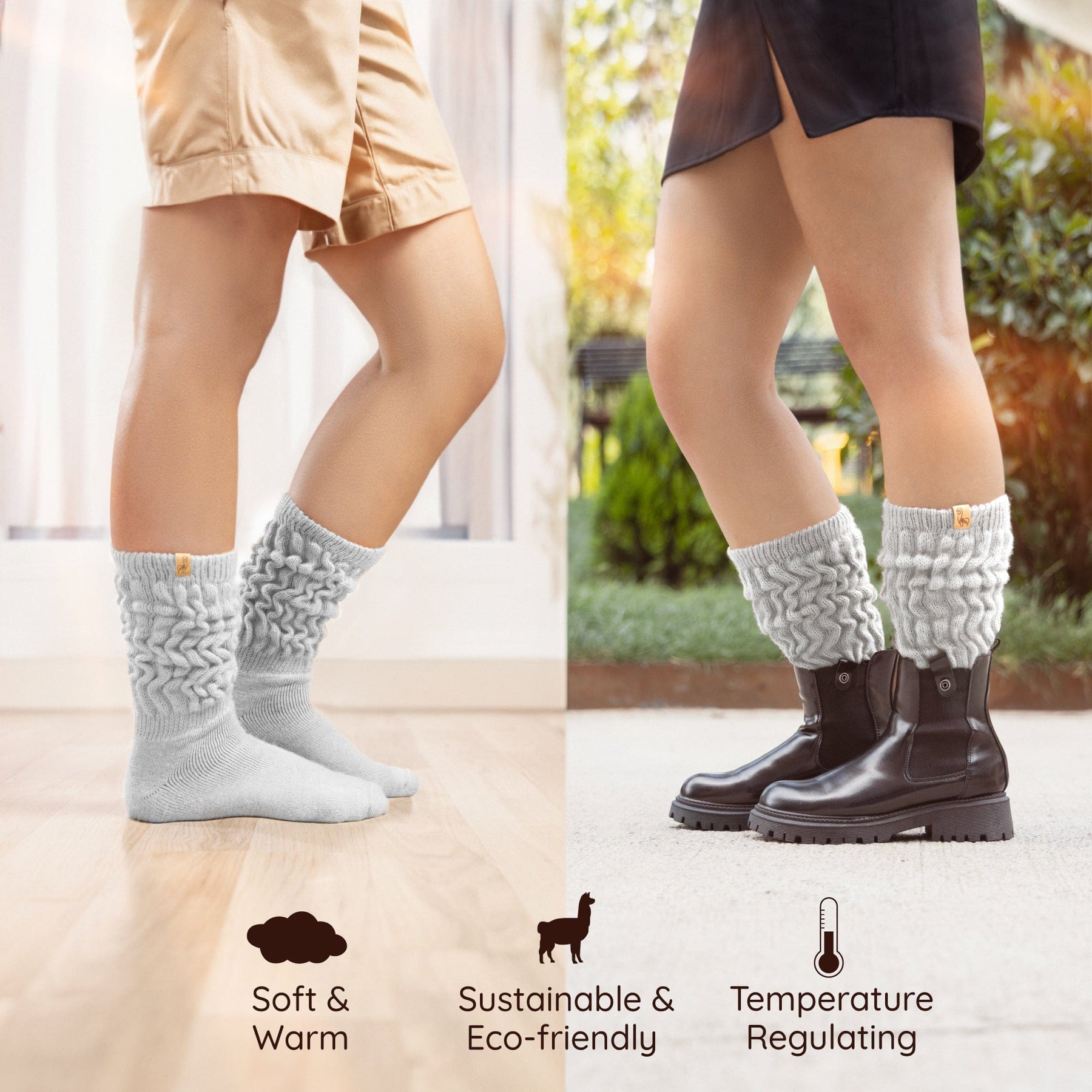 Therapeutic Diabetic Extra Soft 100% Alpaca Wool Sox for Men's & Women's  Sensitive Feet