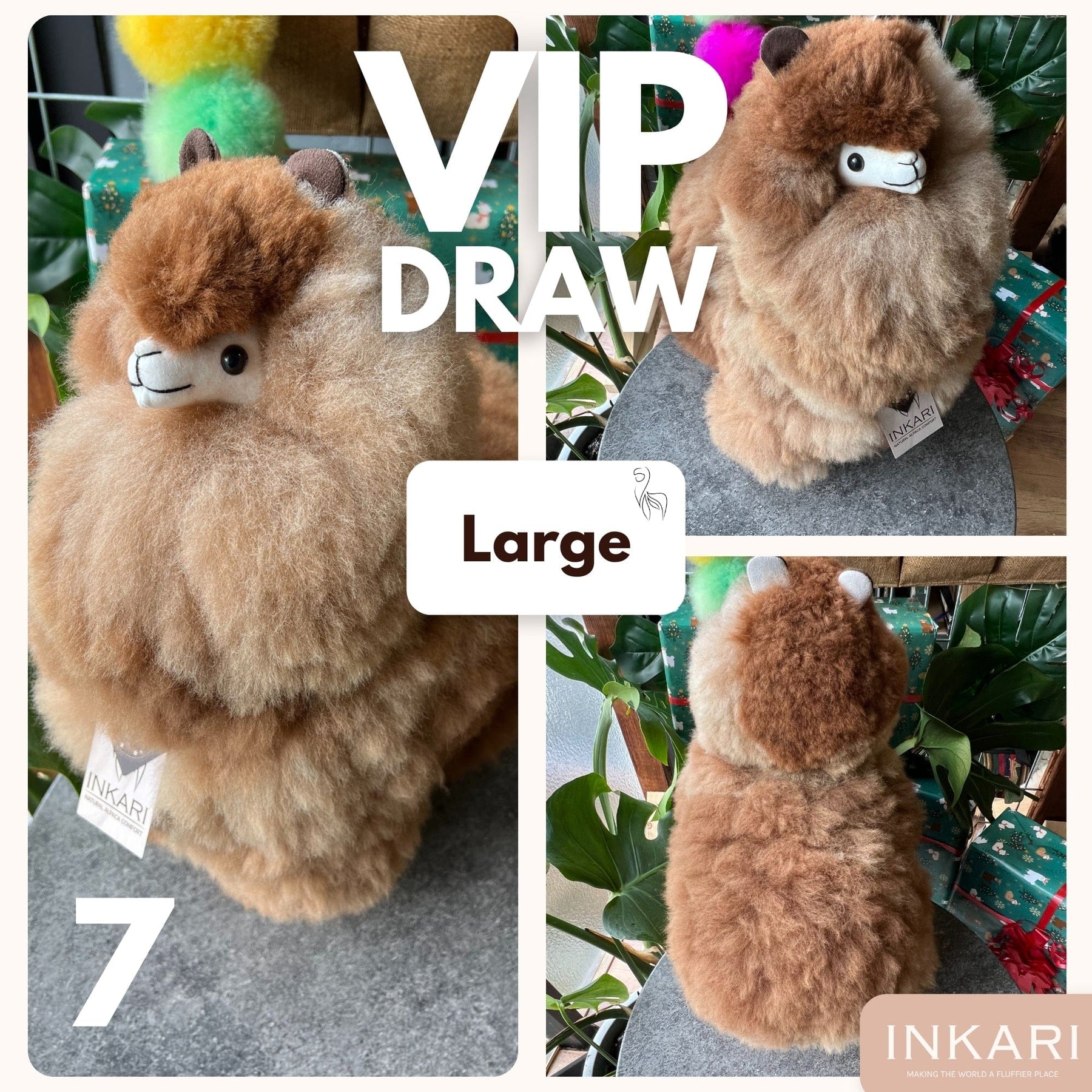 VIP Draw – Mittel, Groß, XL und XXL – Alpaka-Spielzeug
