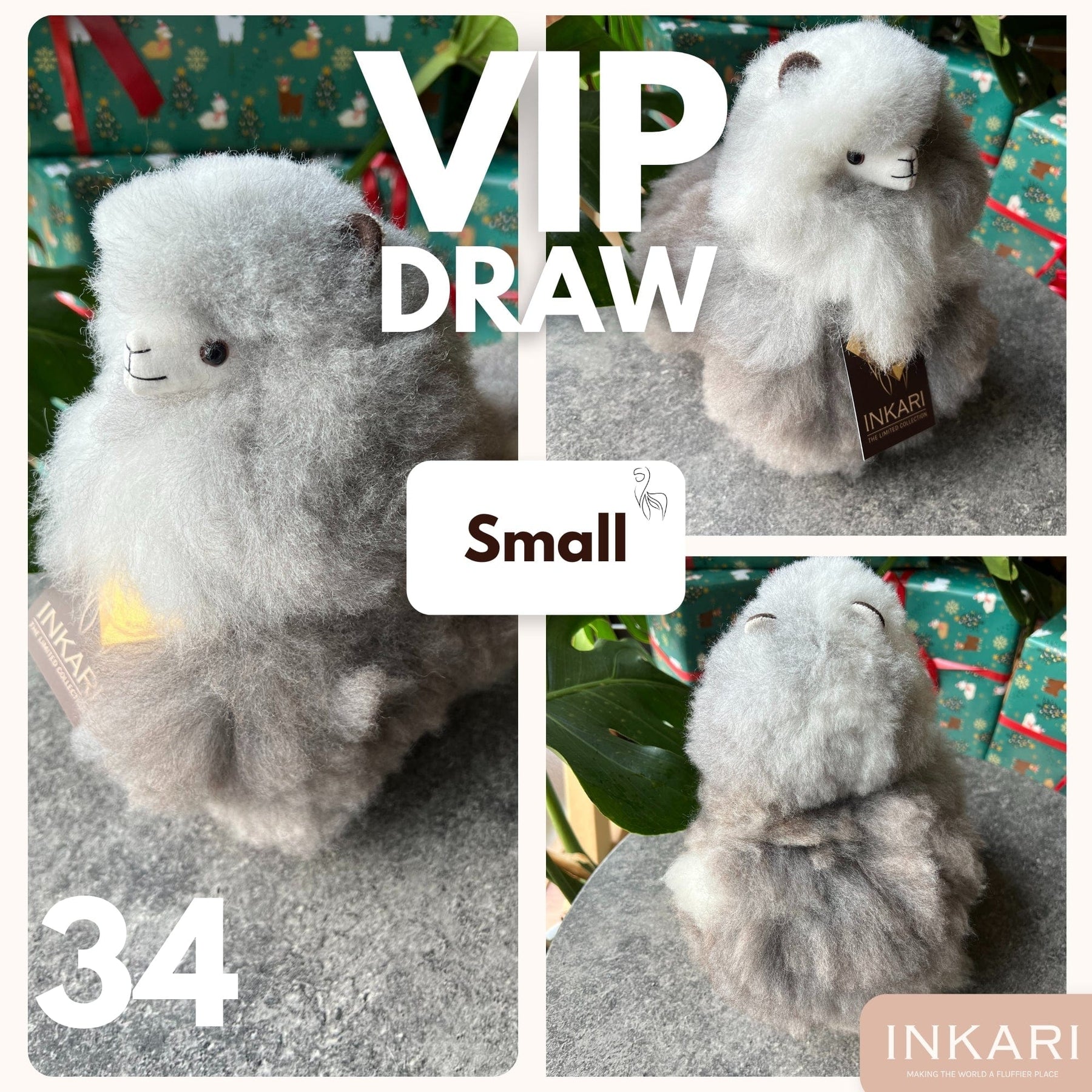 VIP-Verlosung – Mini und Klein – Alpaka-Spielzeug