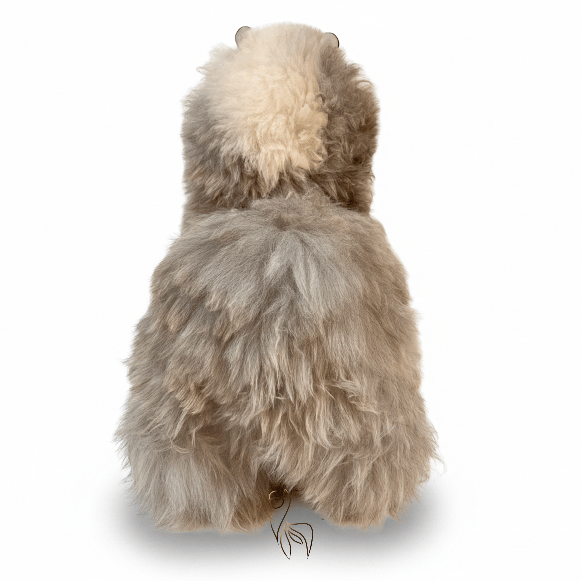 Limitierte Auflage – Silberner Wolf – Groß – Alpaka Stofftier