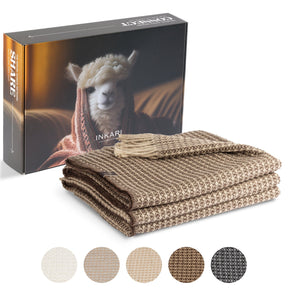 Plaid in lana di alpaca - Waffle