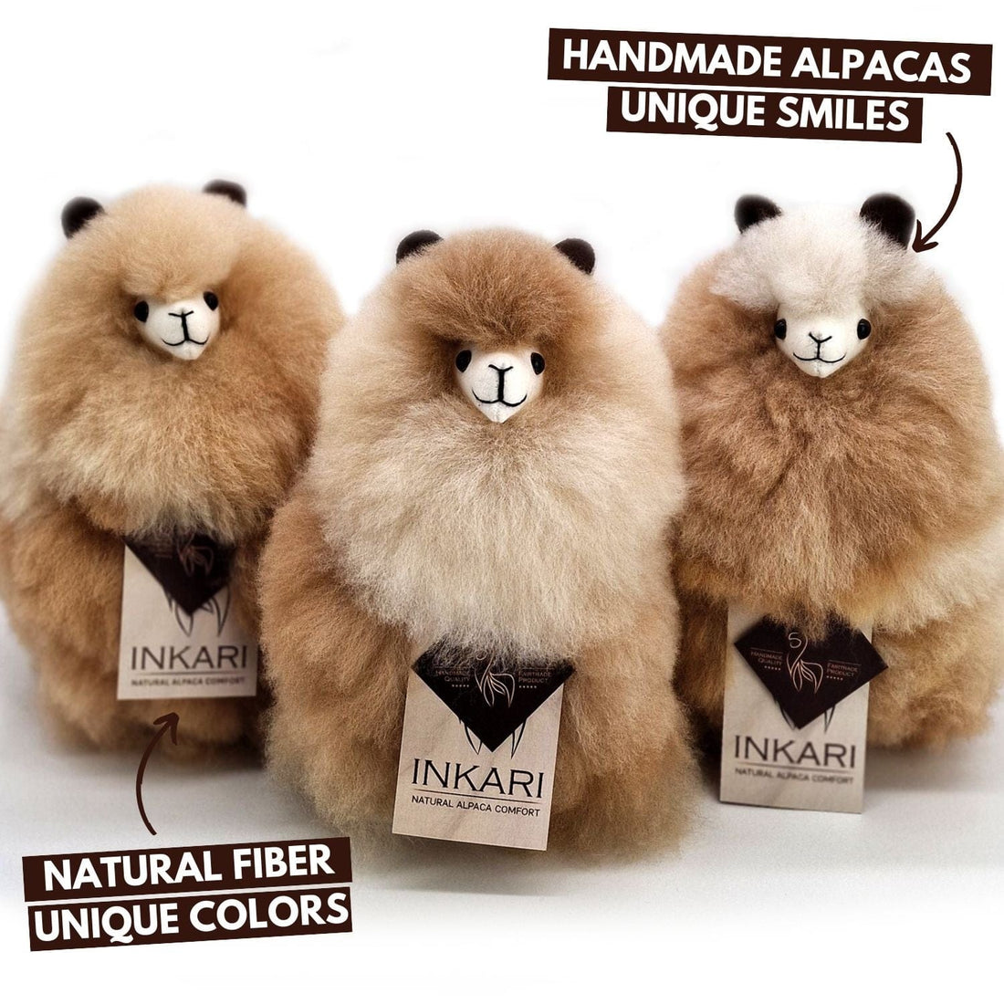Inkari Inkari Alpaca Stuffed Animals - Naturals Sandstone