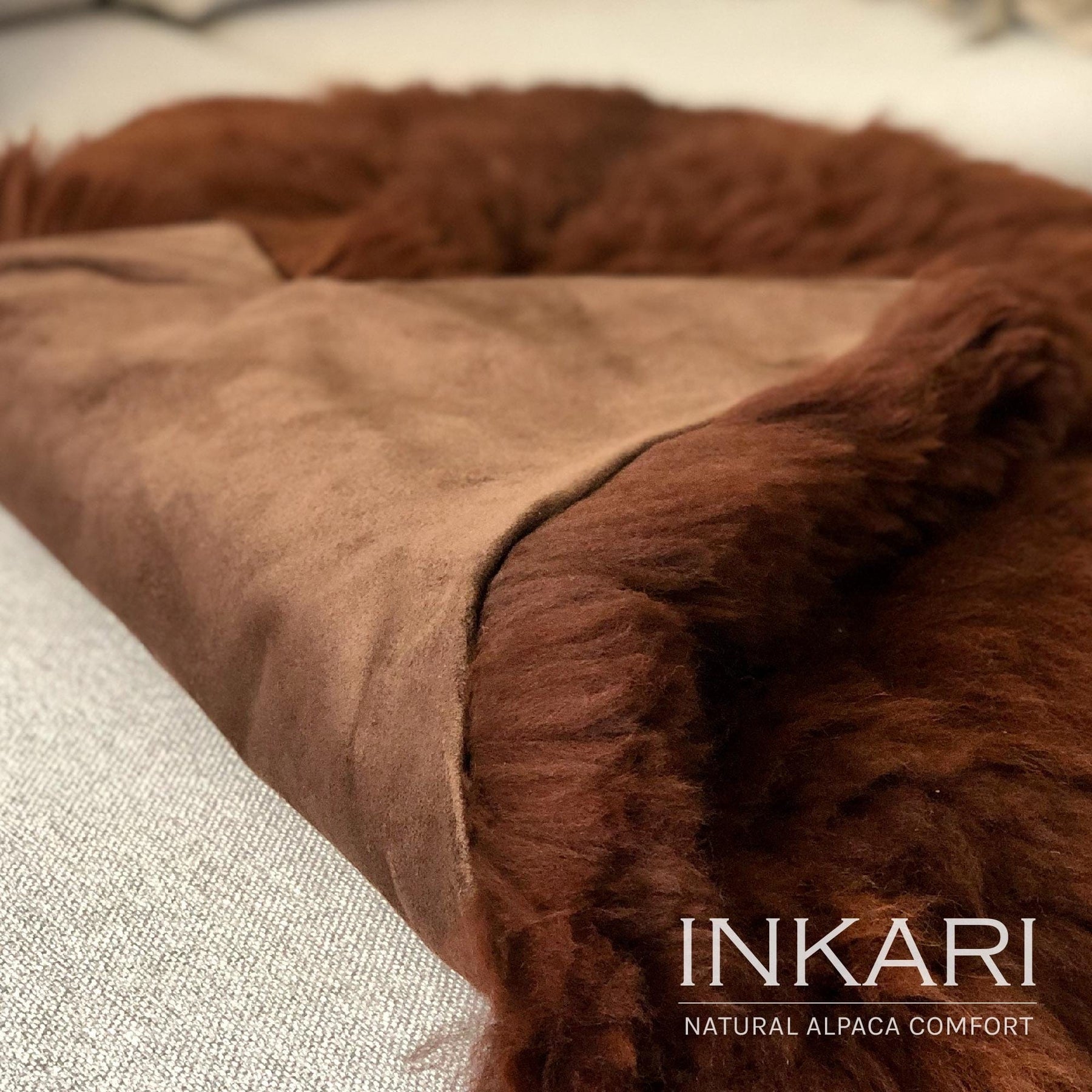 Reina - Handmade Alpaca Rug - Chocolate - alpaca wool - alpaca products & gifts - handmade - fairtrade gifts - by Inkari