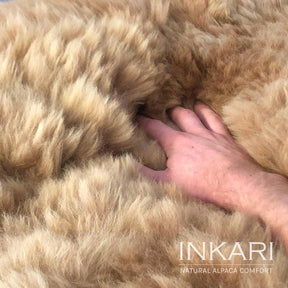 Reina - Handmade Alpaca Rug - Sandstone - alpaca wool - alpaca products & gifts - handmade - fairtrade gifts - by Inkari