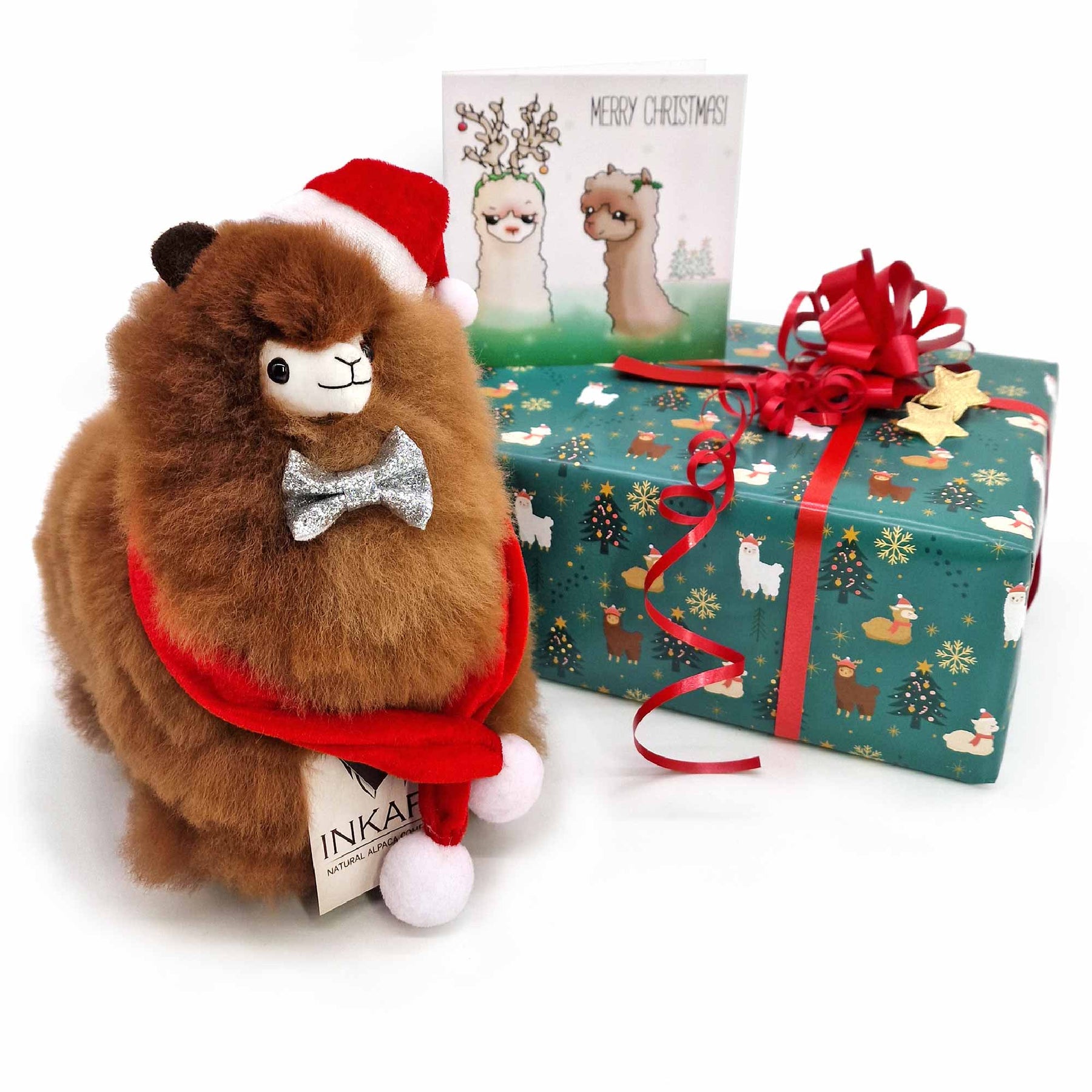 Box of Fluff - Christmas - Small Alpaca Toy