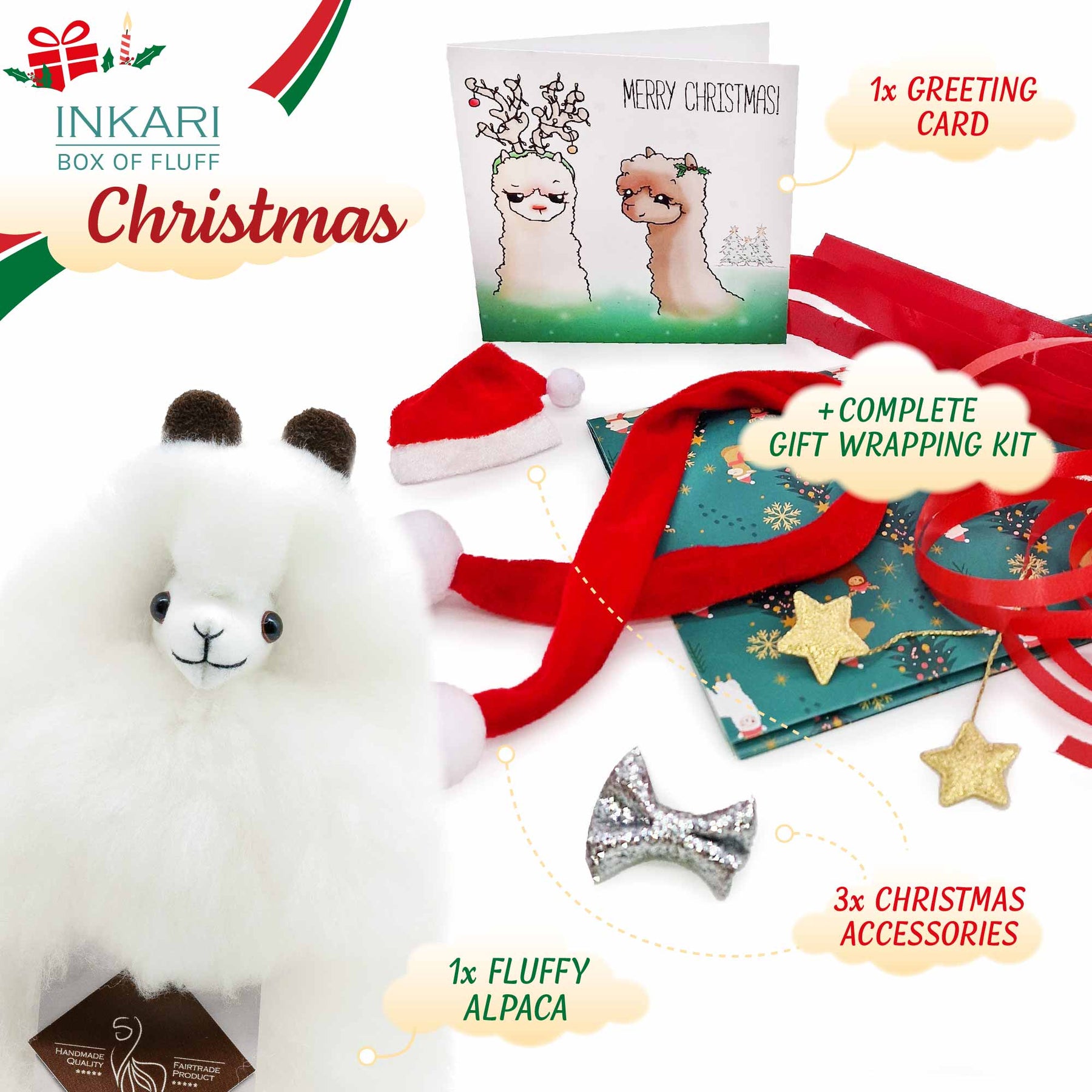 Fluff-Box – Weihnachten – kleines Alpaka-Spielzeug