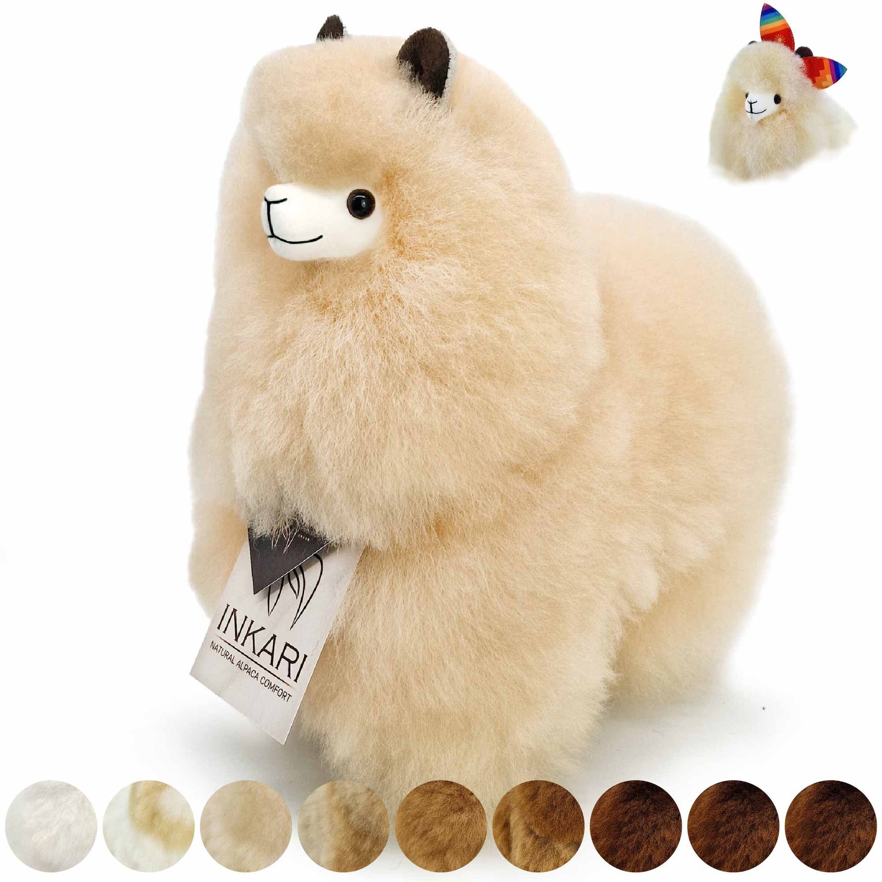 Naturals - Small (23cm) - Alpaca Stuffed Animal