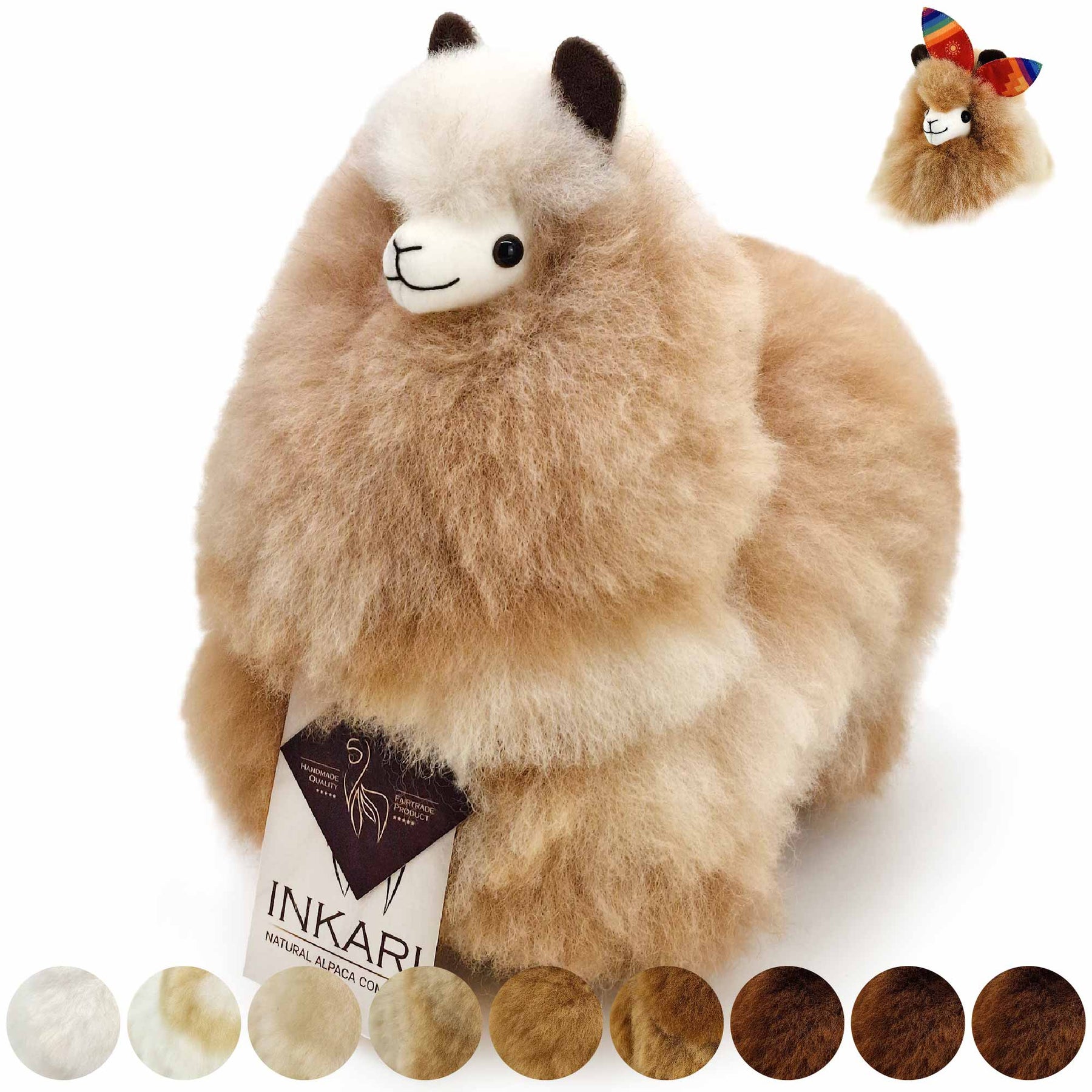 Naturals - Small (23cm) - Alpaca Stuffed Animal