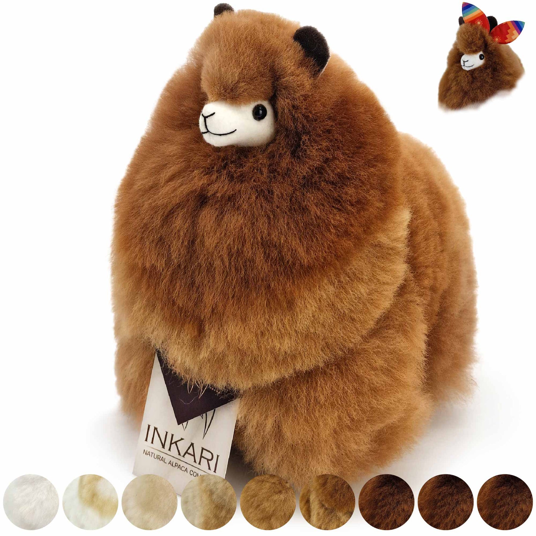 Naturals - Small (23cm) - Alpaca Stuffed Animal