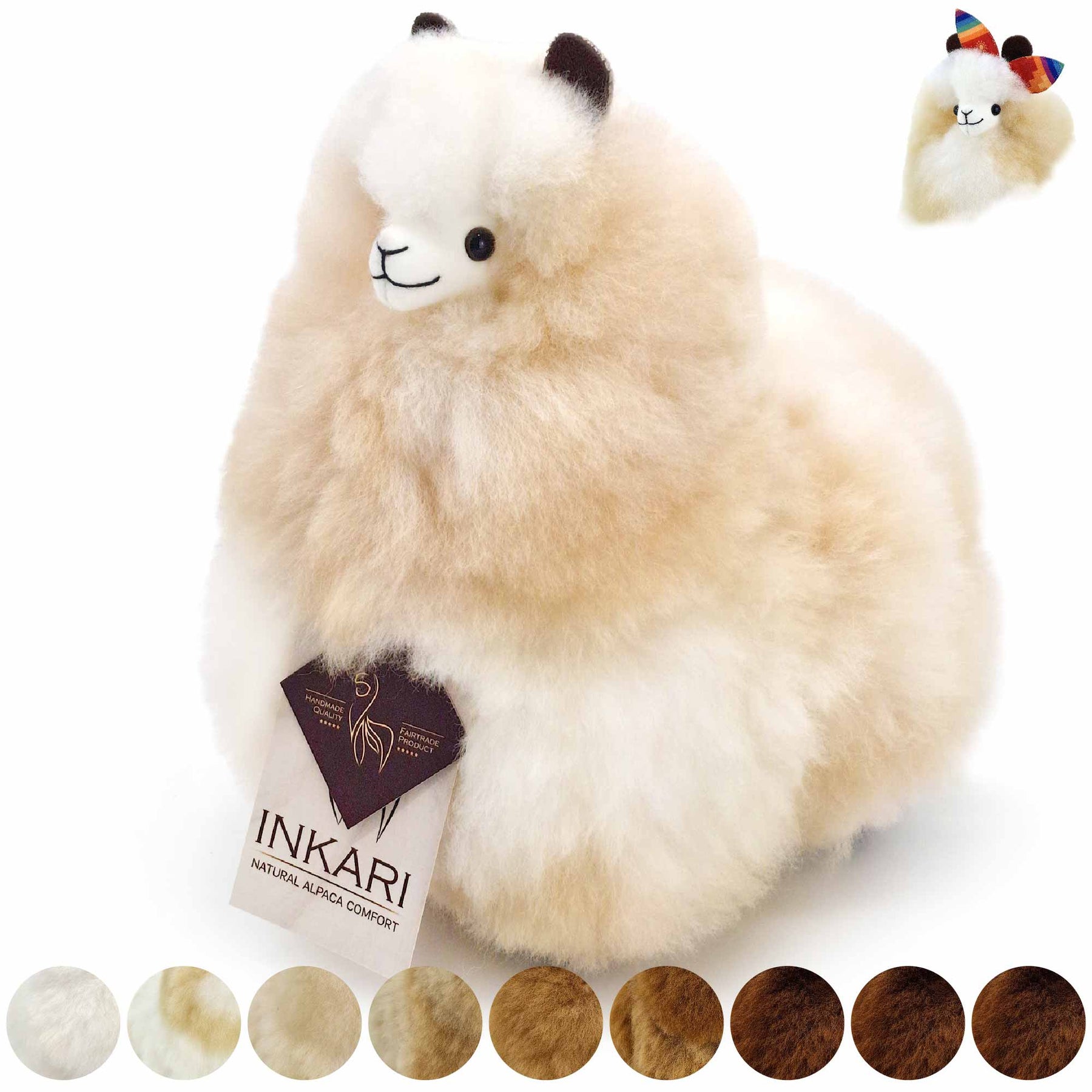 Naturals - Small (23cm) - Alpaca Stuffed Animal