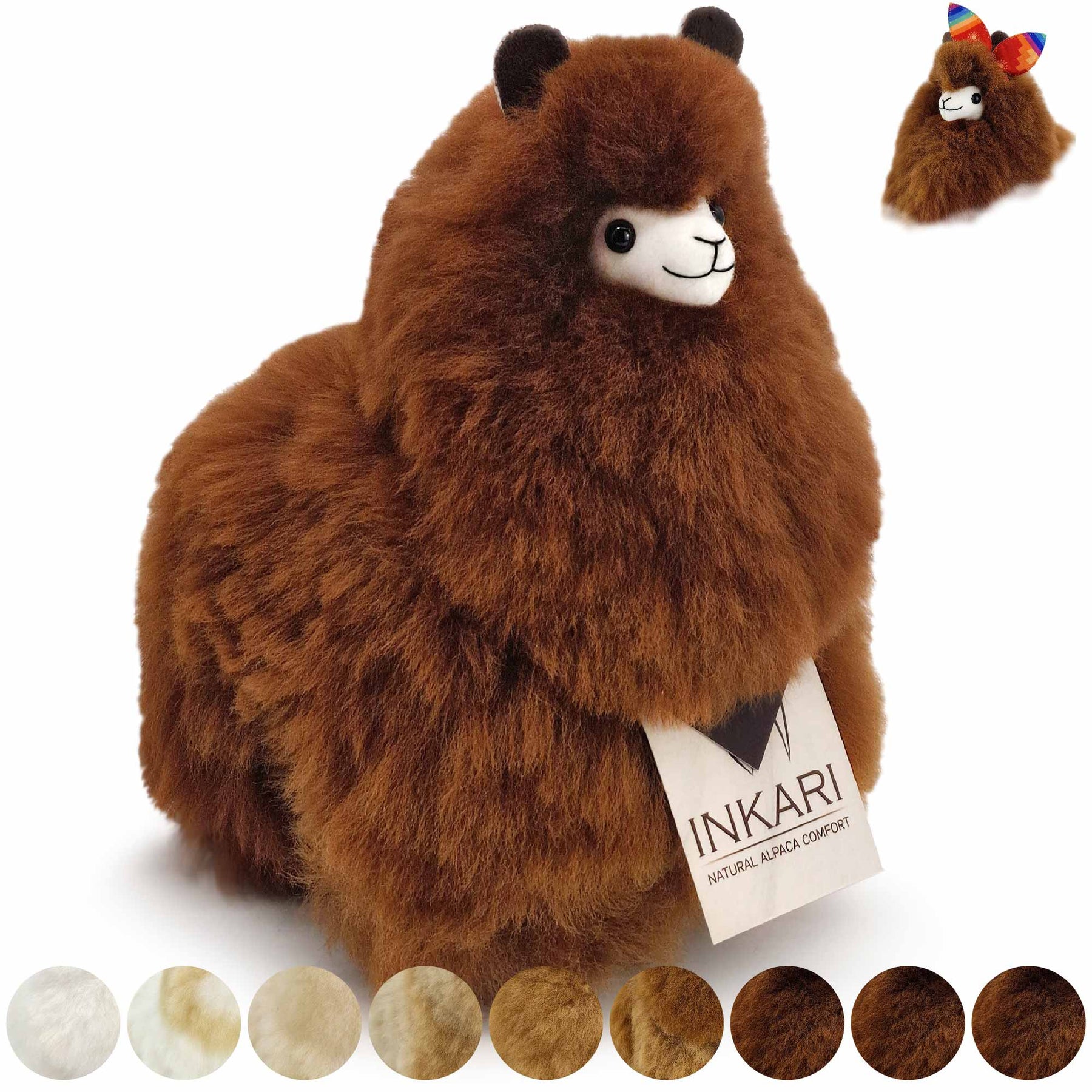 Naturals - Small (23cm) - Alpaca Stuffed Animal