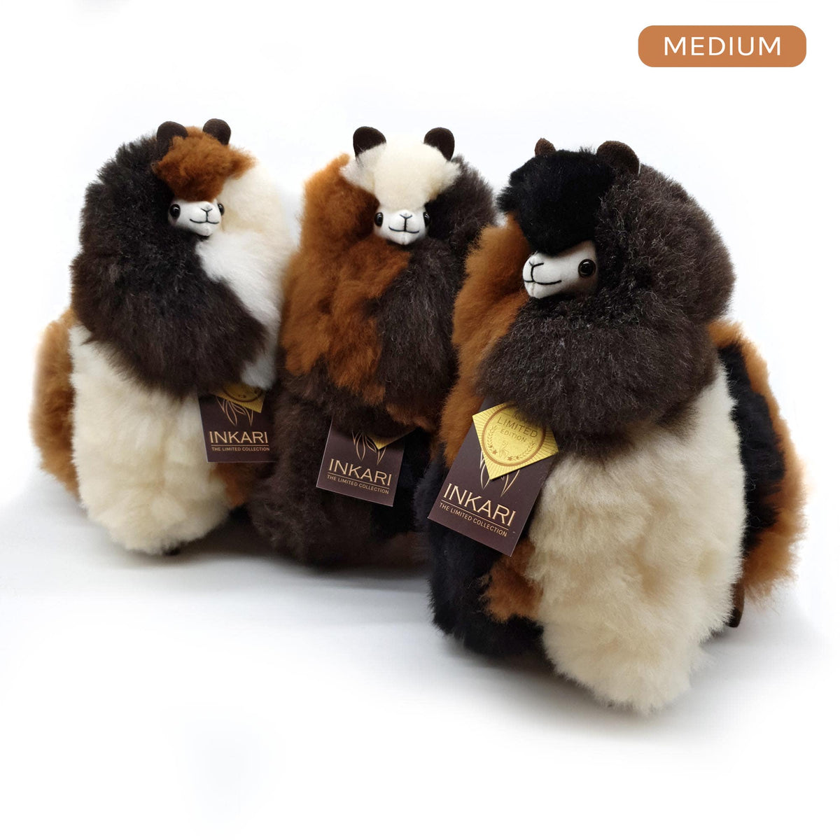 Dark Calico - Medium Alpaca-speelgoed (32 cm) - Beperkte editie