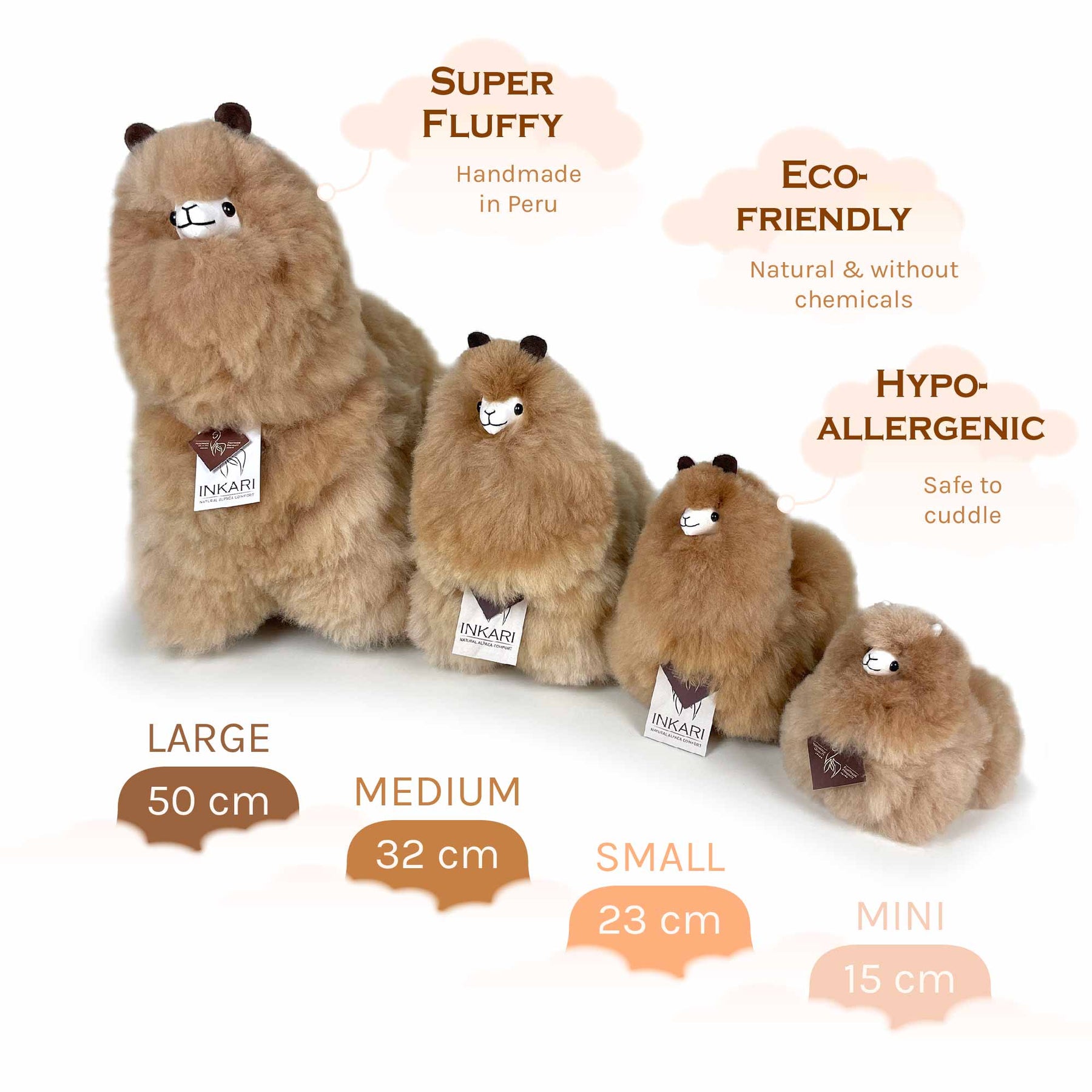 Naturals - Mini (15cm) - Alpaca Stuffed Animal