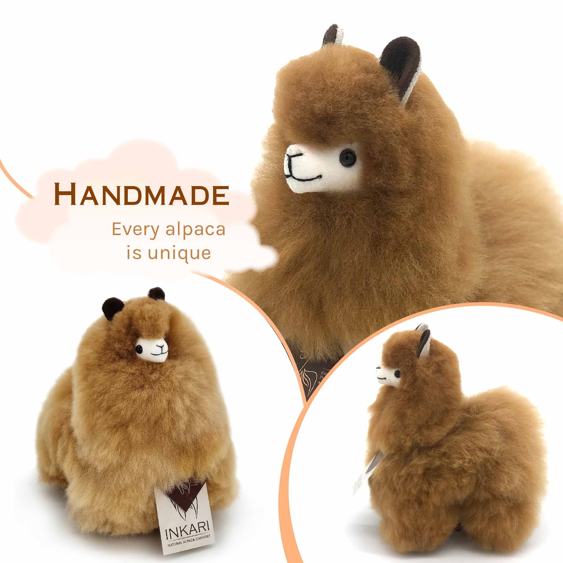 Naturals - Small (23cm) - Alpaca Stuffed Animal