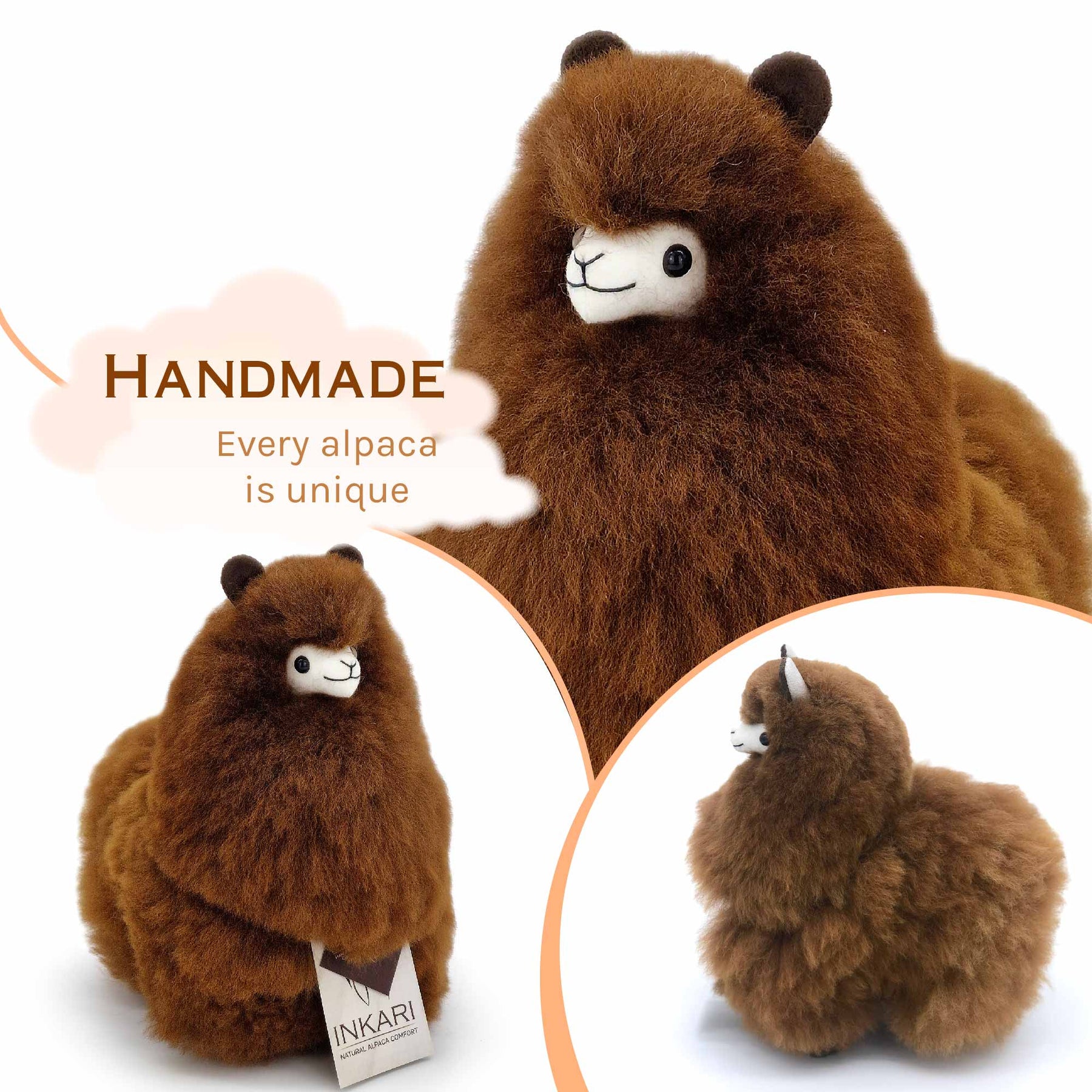 Naturals - Small (23cm) - Alpaca Stuffed Animal