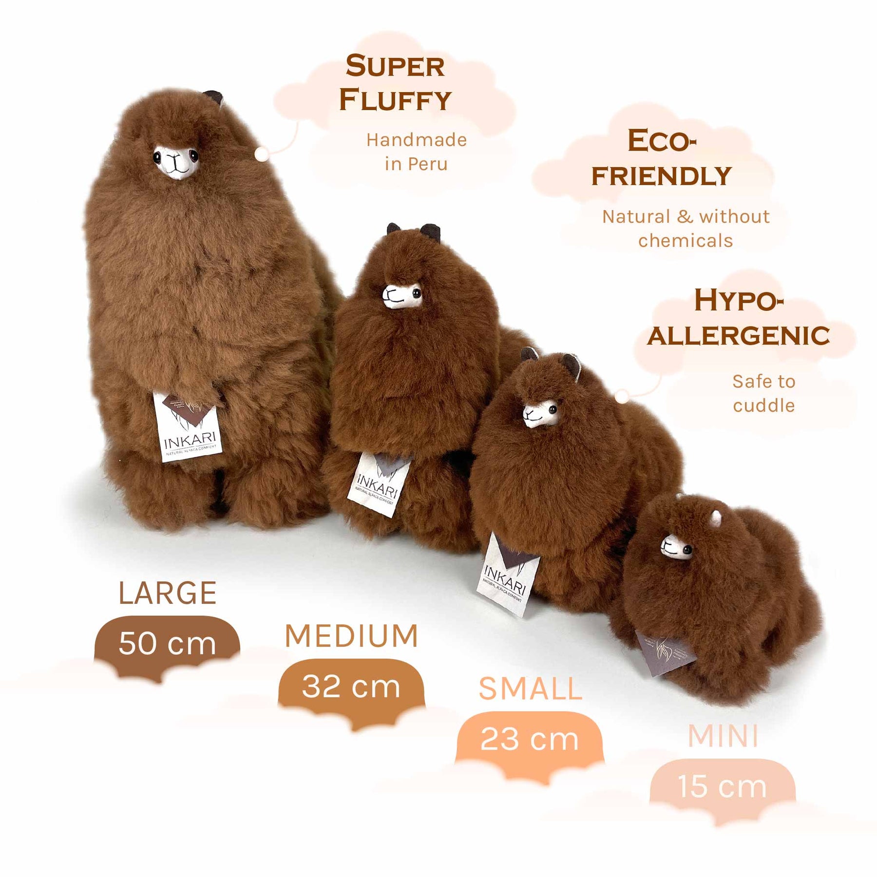 Naturals - Mini (15cm) - Alpaca Stuffed Animal