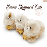 Limited Edition - Sneeuwluipaardjong - Mini-alpacaspeelgoed (15 cm)