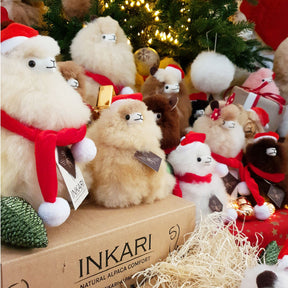 Alpaka-Weihnachtsschals