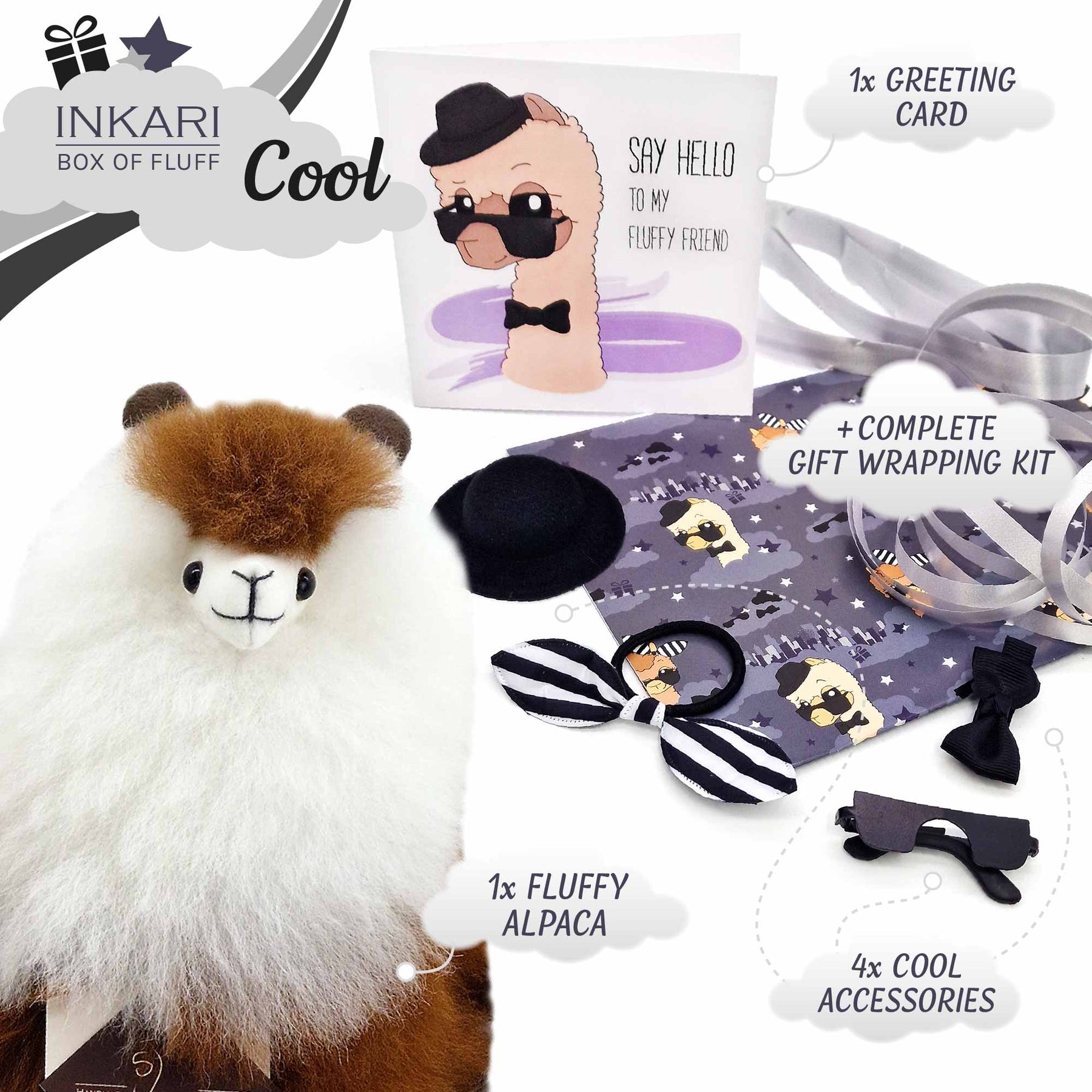 Fluff-Box – Cool – kleines Alpaka-Spielzeug