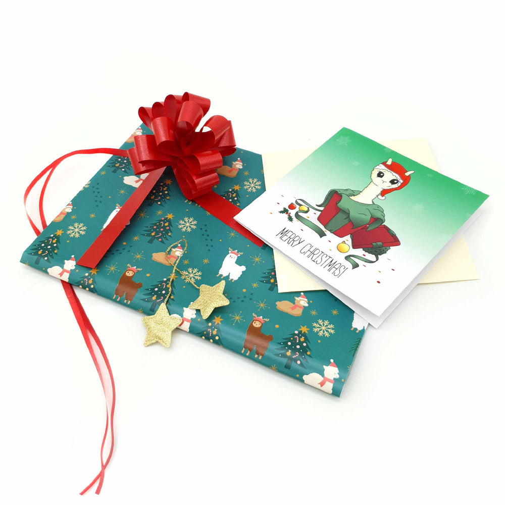 Alpaca Christmas Gift Wrapping Kit