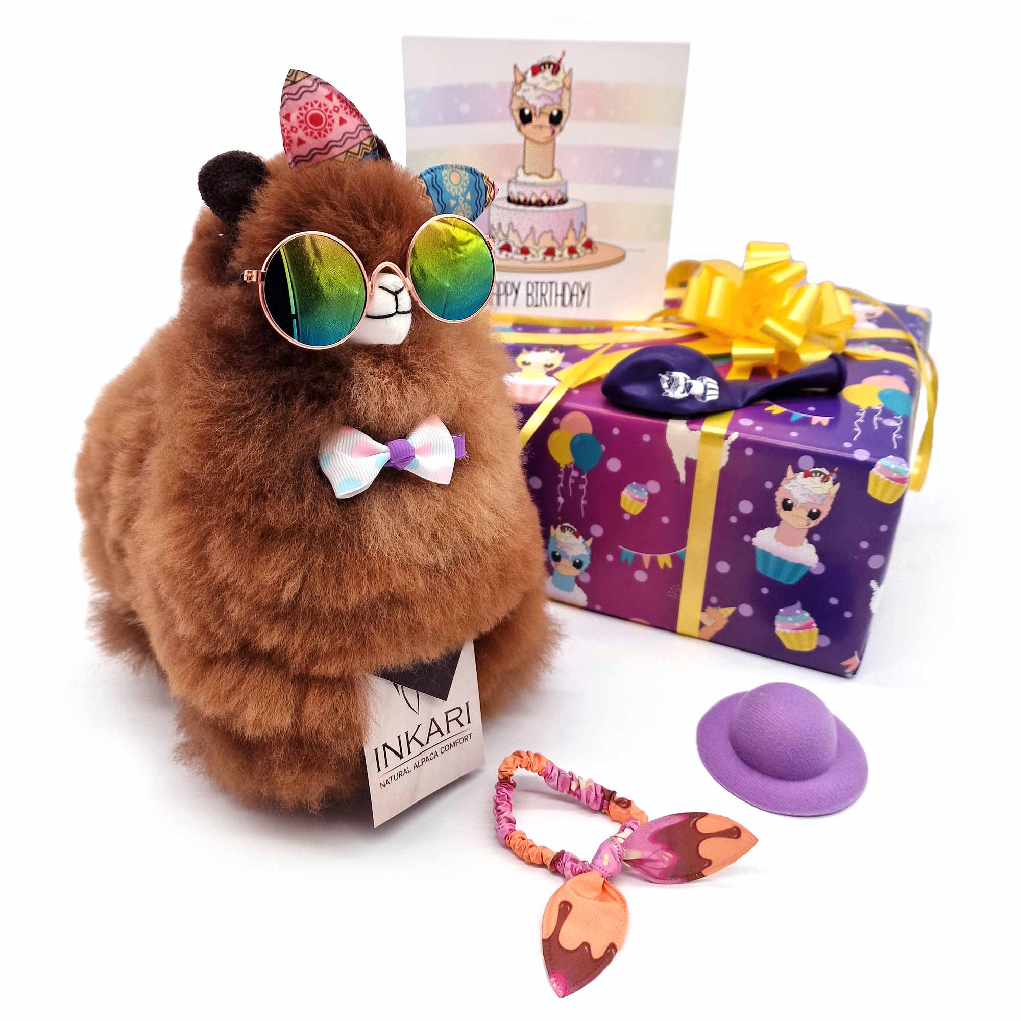 Box of Fluff - Birthday - Small Alpaca Toy