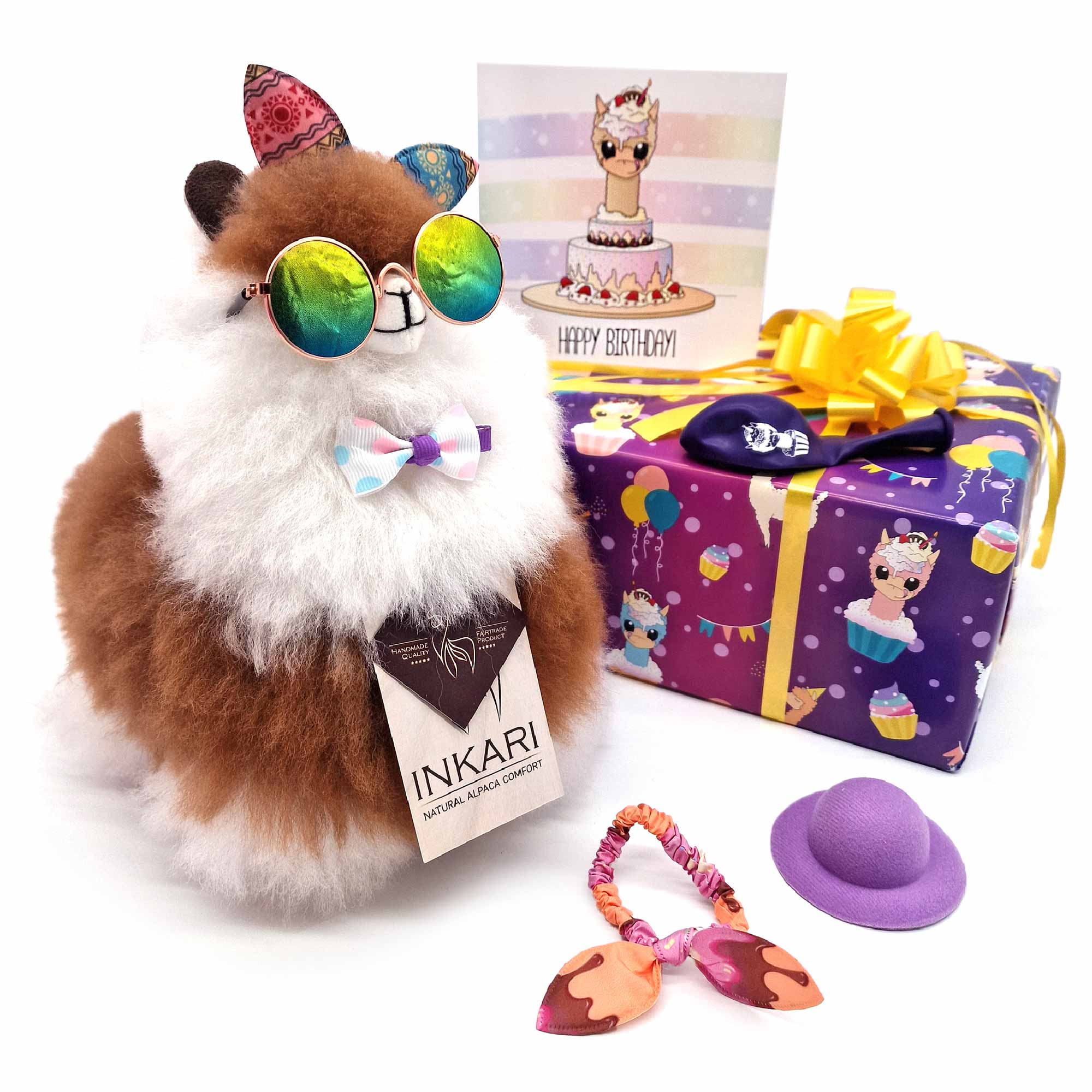 Box of Fluff - Birthday - Small Alpaca Toy